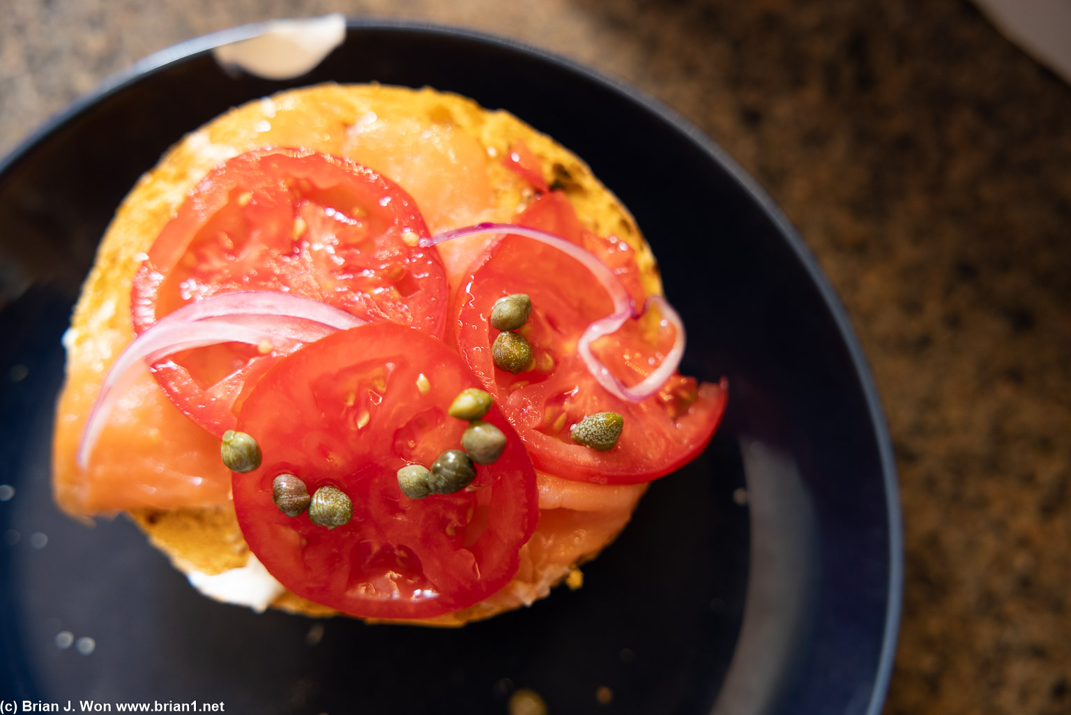 Aunt Pattey's bagels for brunch.