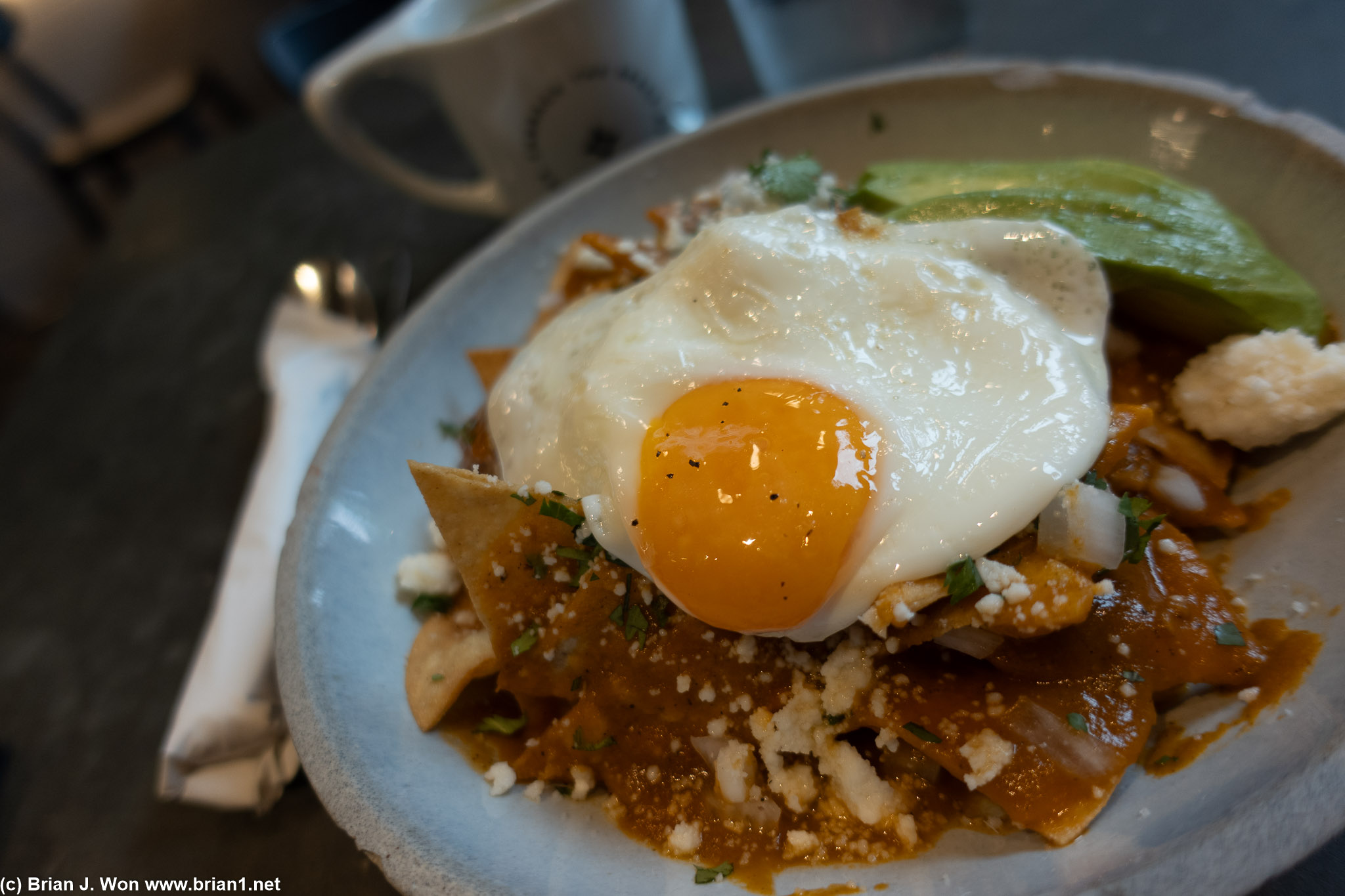 Chilaquiles were okay.