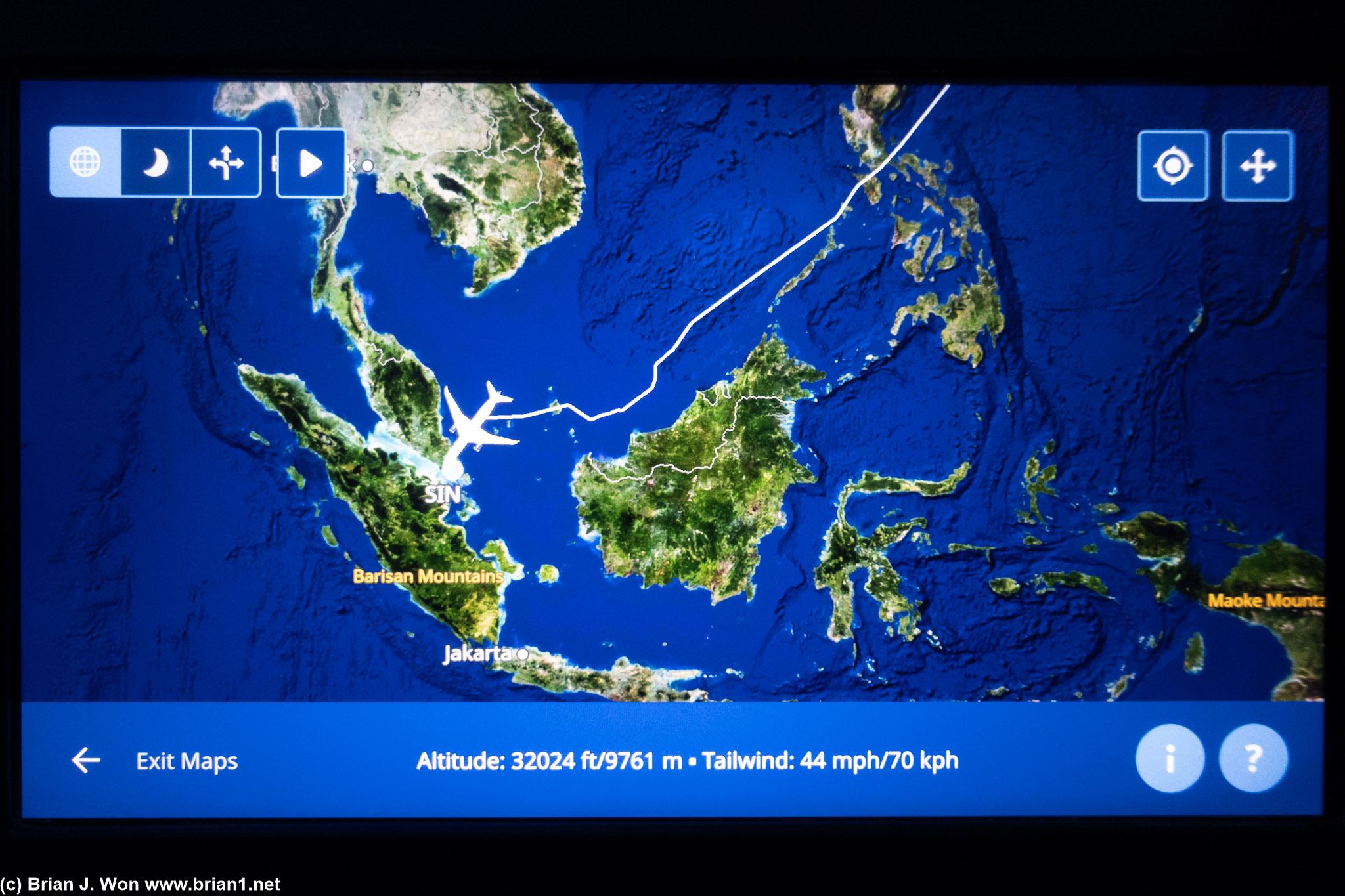 8,783 miles (Flightaware), 8,449 miles (great circle), 15:54 flight time.