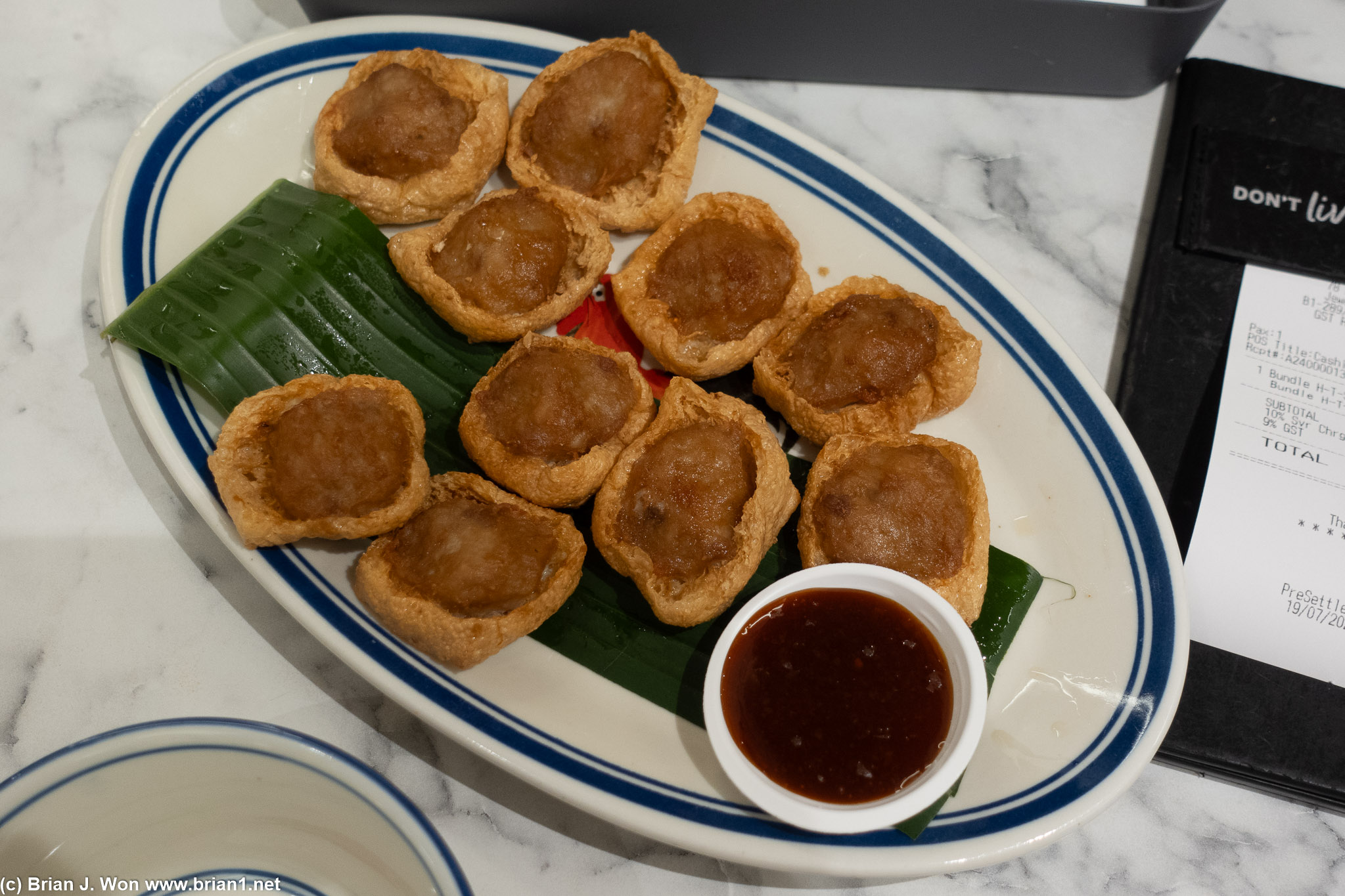 Fried bean curd and fish paste was okay. A tad over-fried.