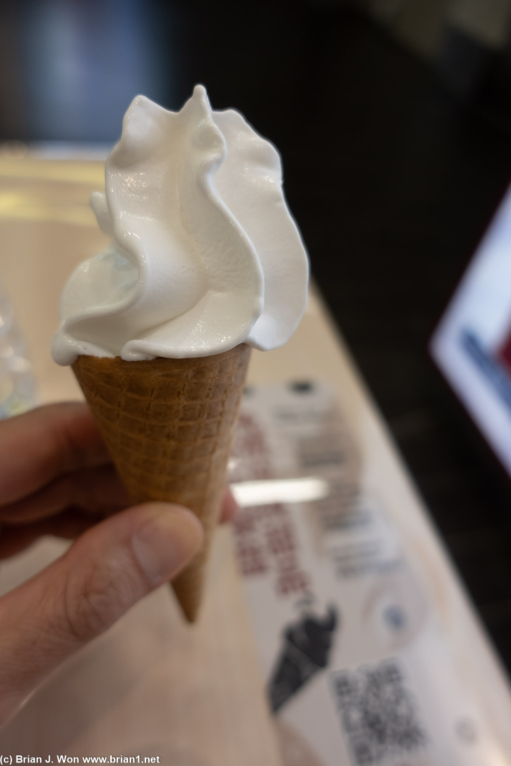 Soft serve works, especially when it's free.