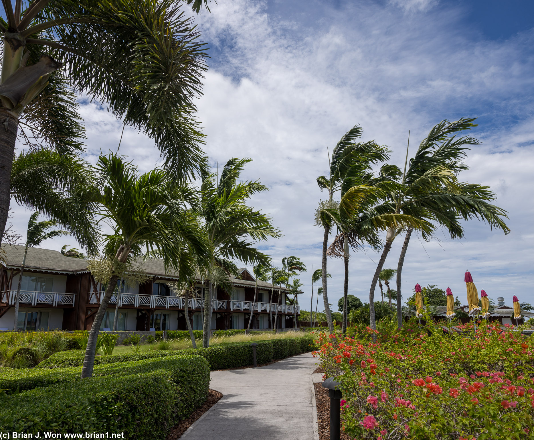 Beach-side walk heading south.