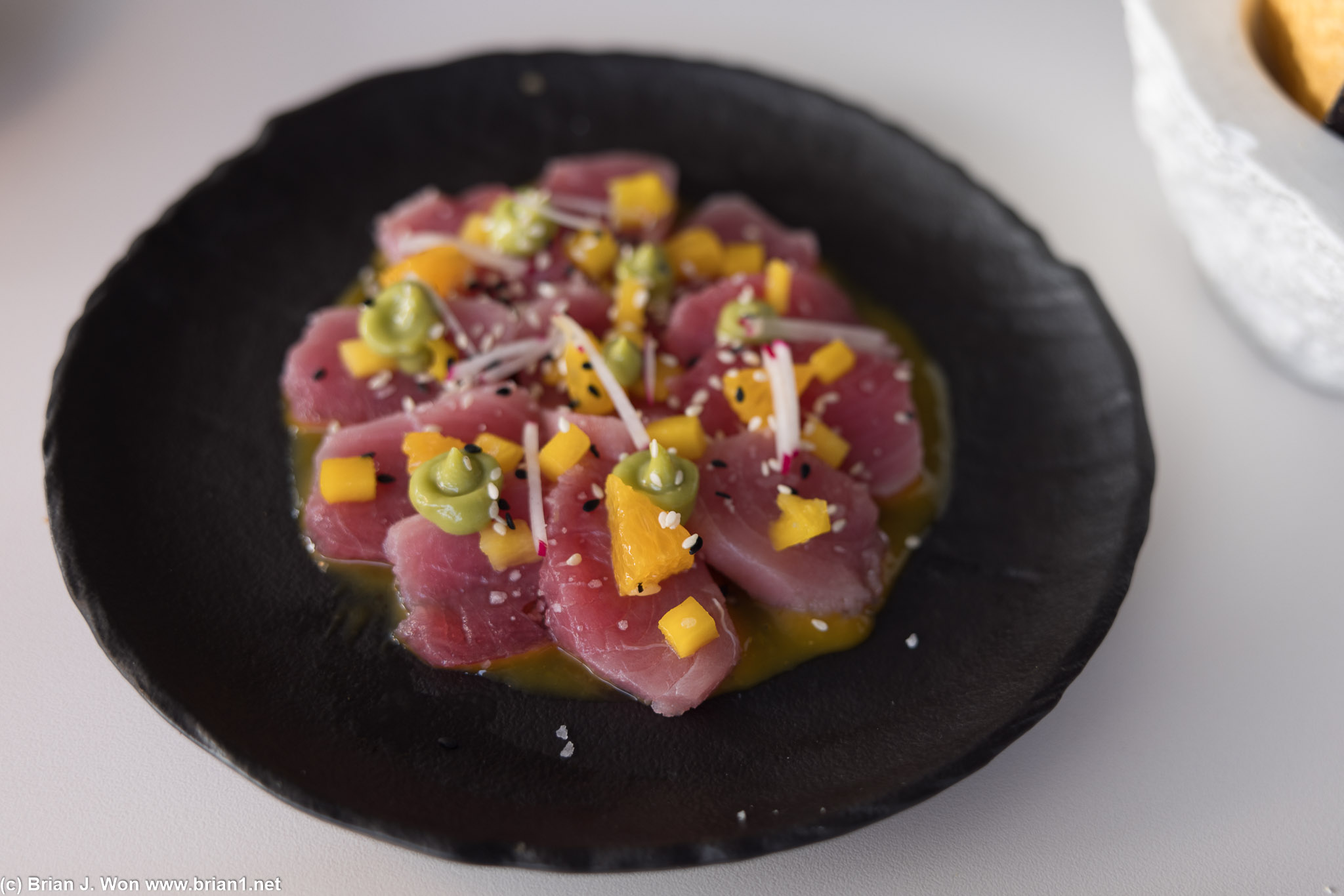 Tuna carpaccio.