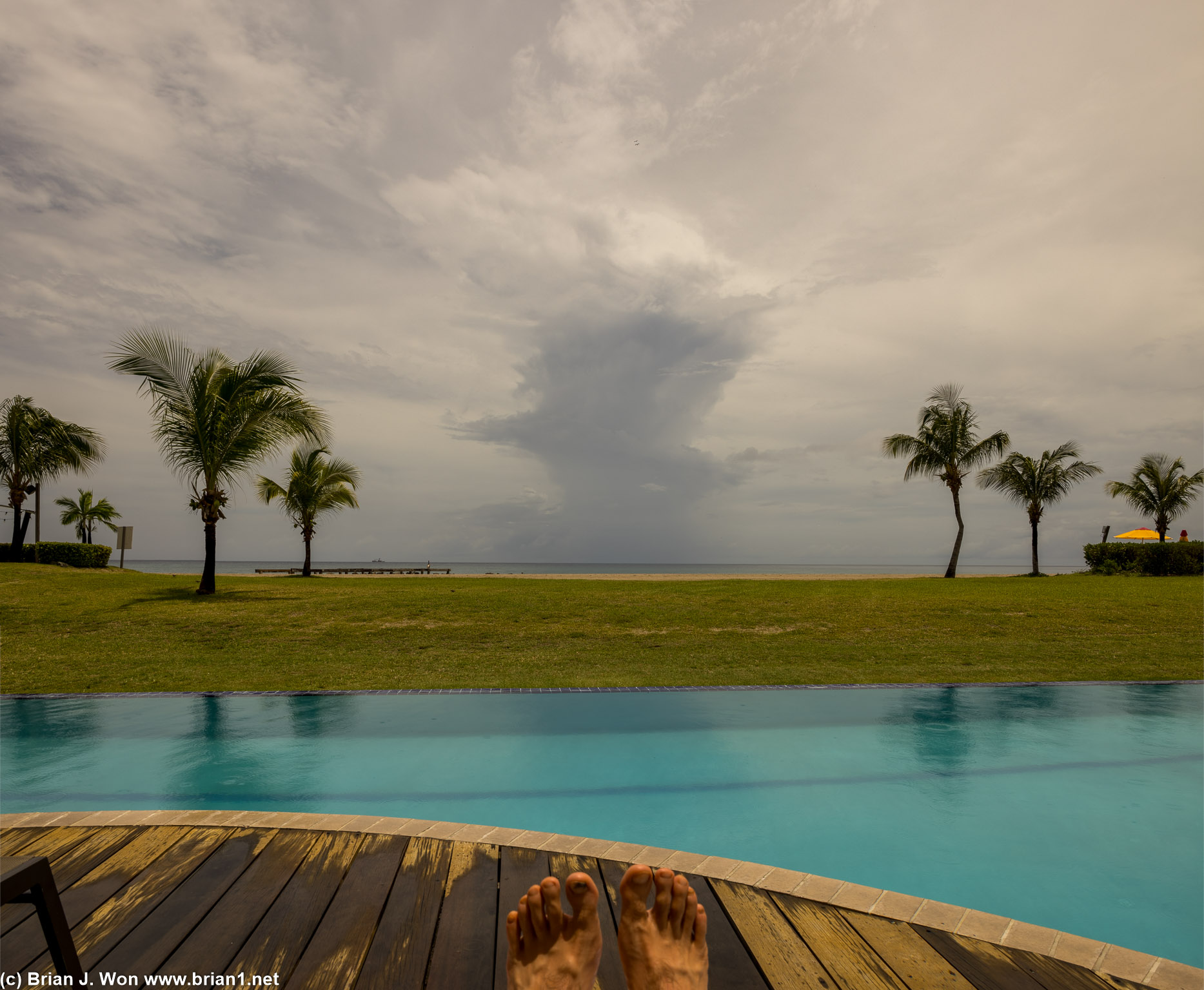 View from the pool.