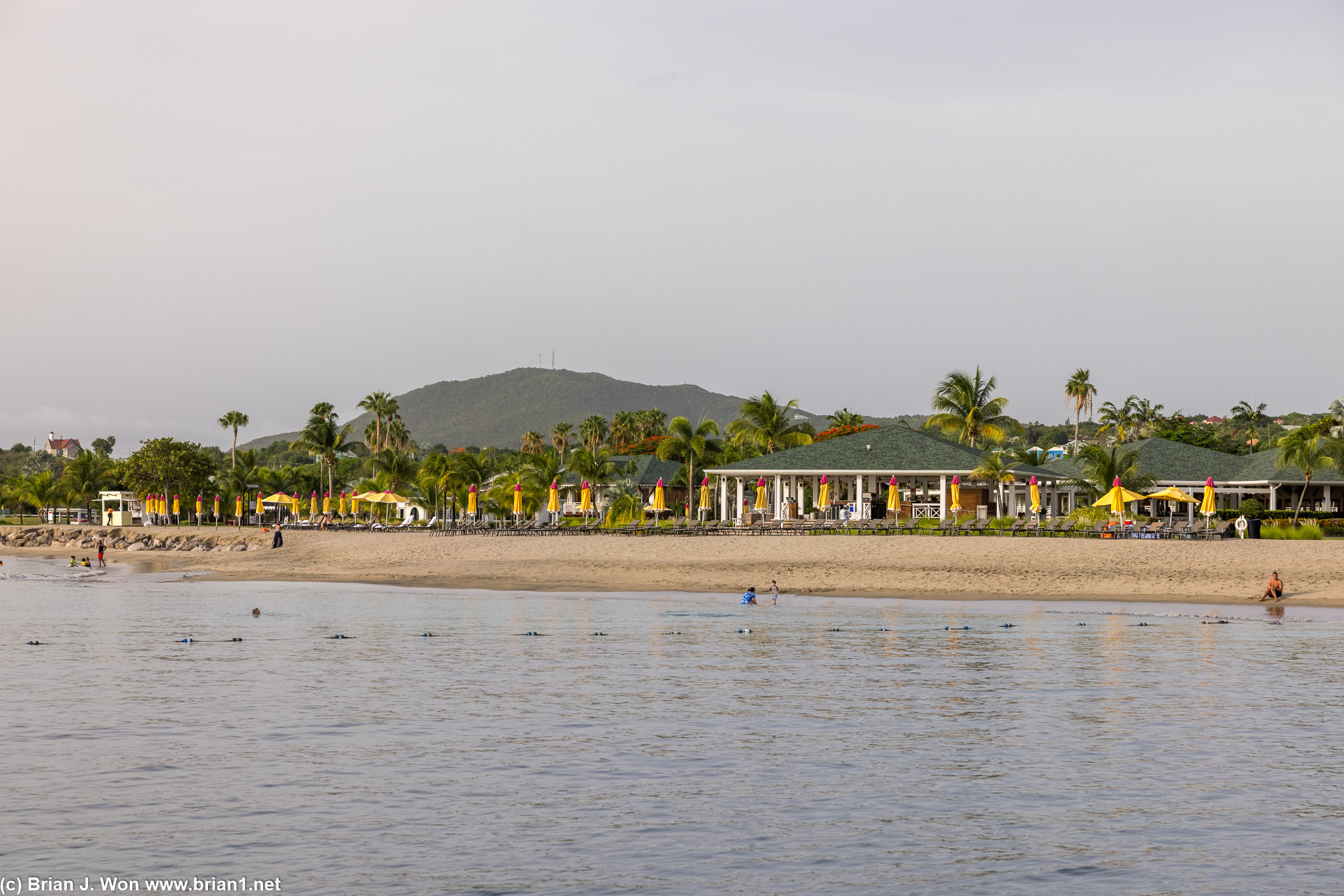 From the dock to the beach.