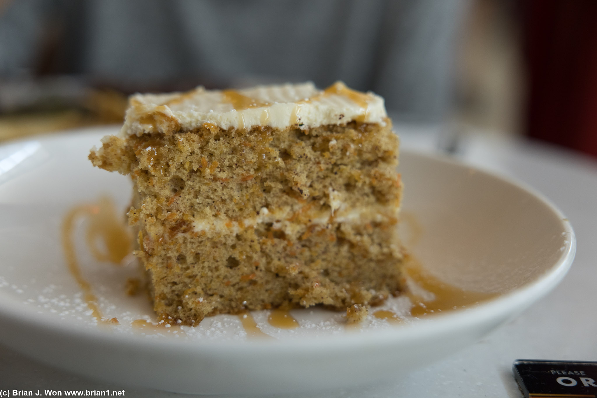 Massive slice of carrot cake was no match for Tiff.