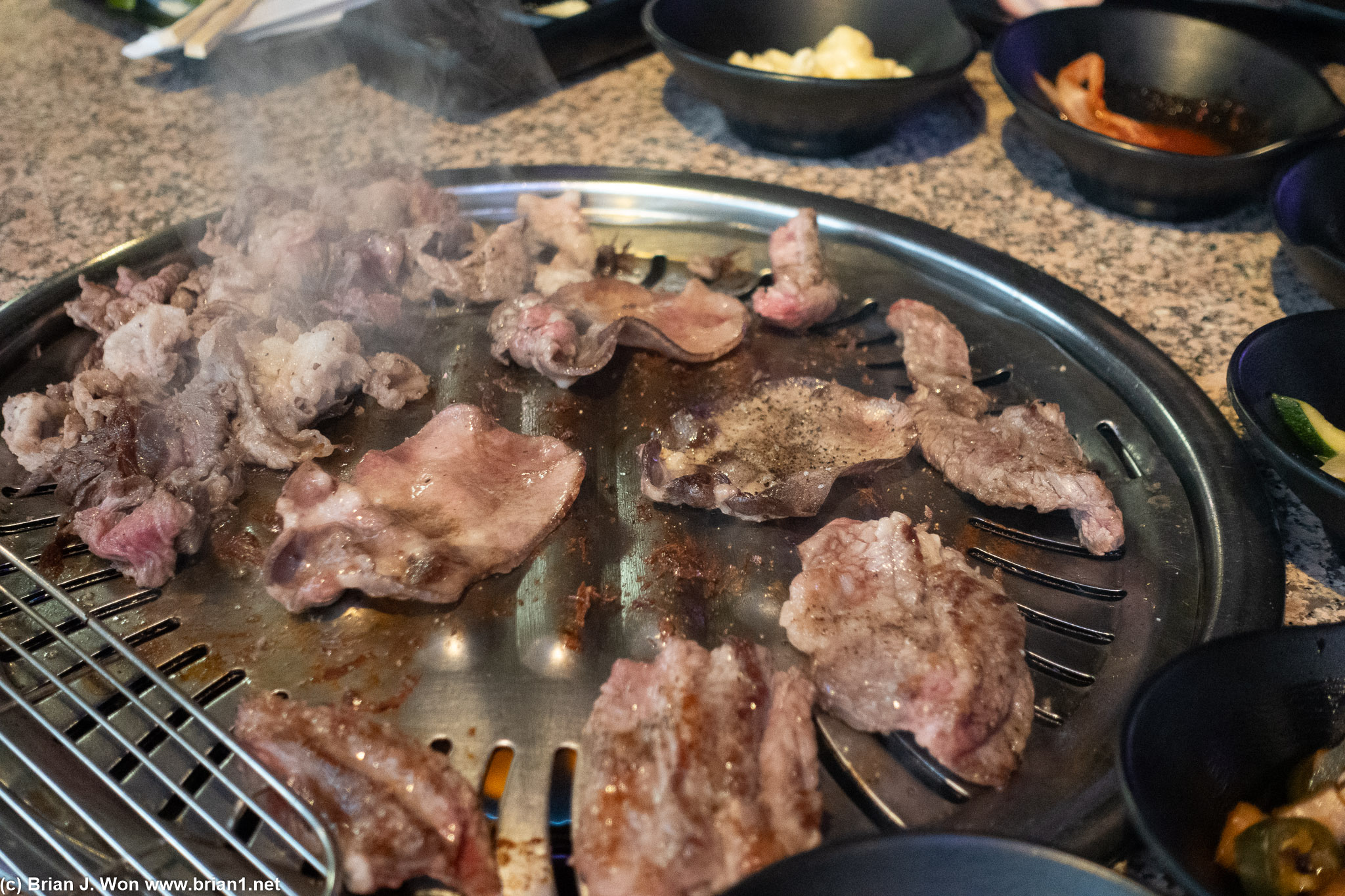 Beef tongue and brisket.