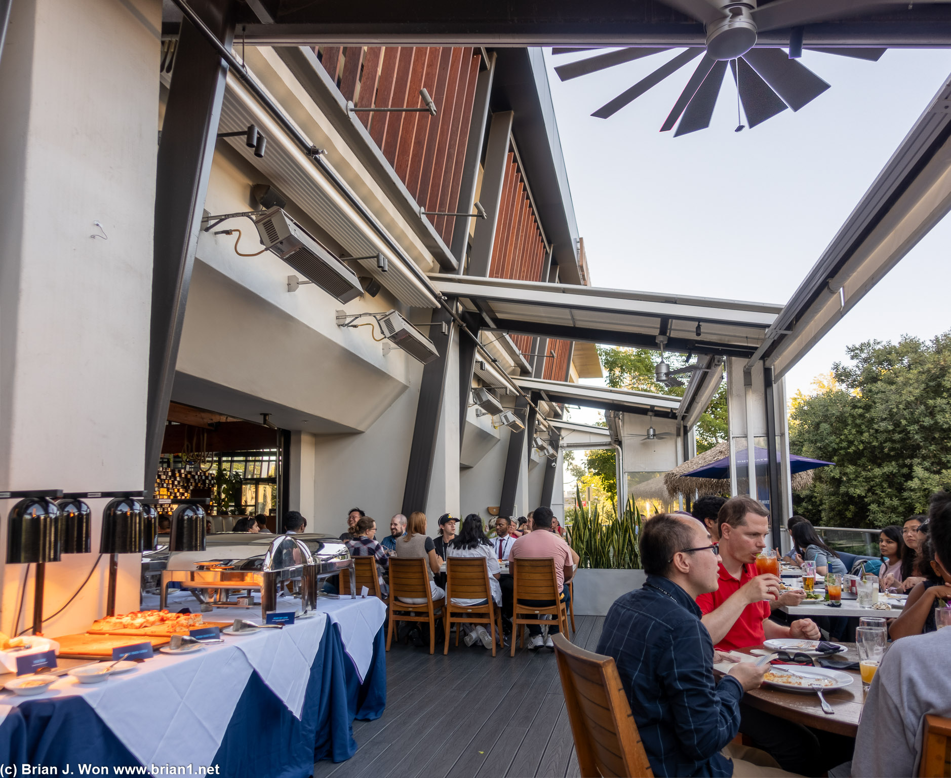 Some beautiful patio space on a summer day.