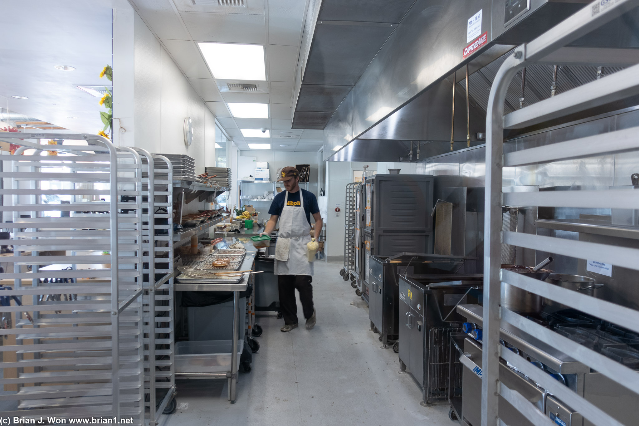 The kitchen. Freshly deep fried then freshly glazed and presented.