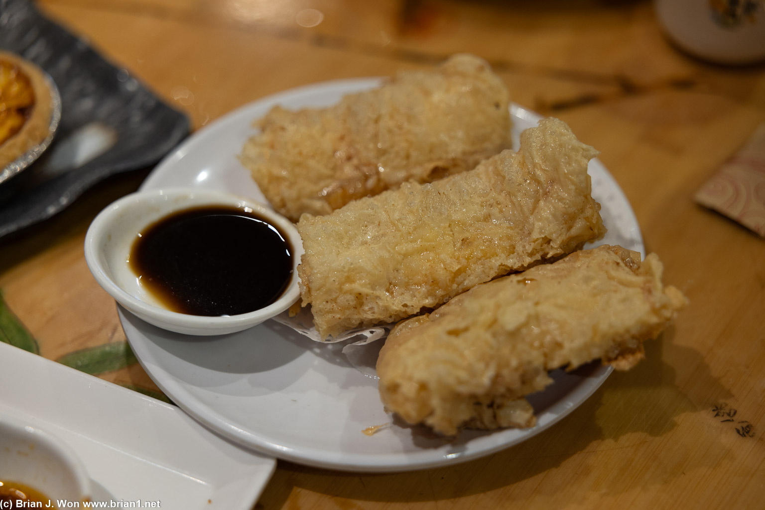 Fried shrimp rolls were excellent.