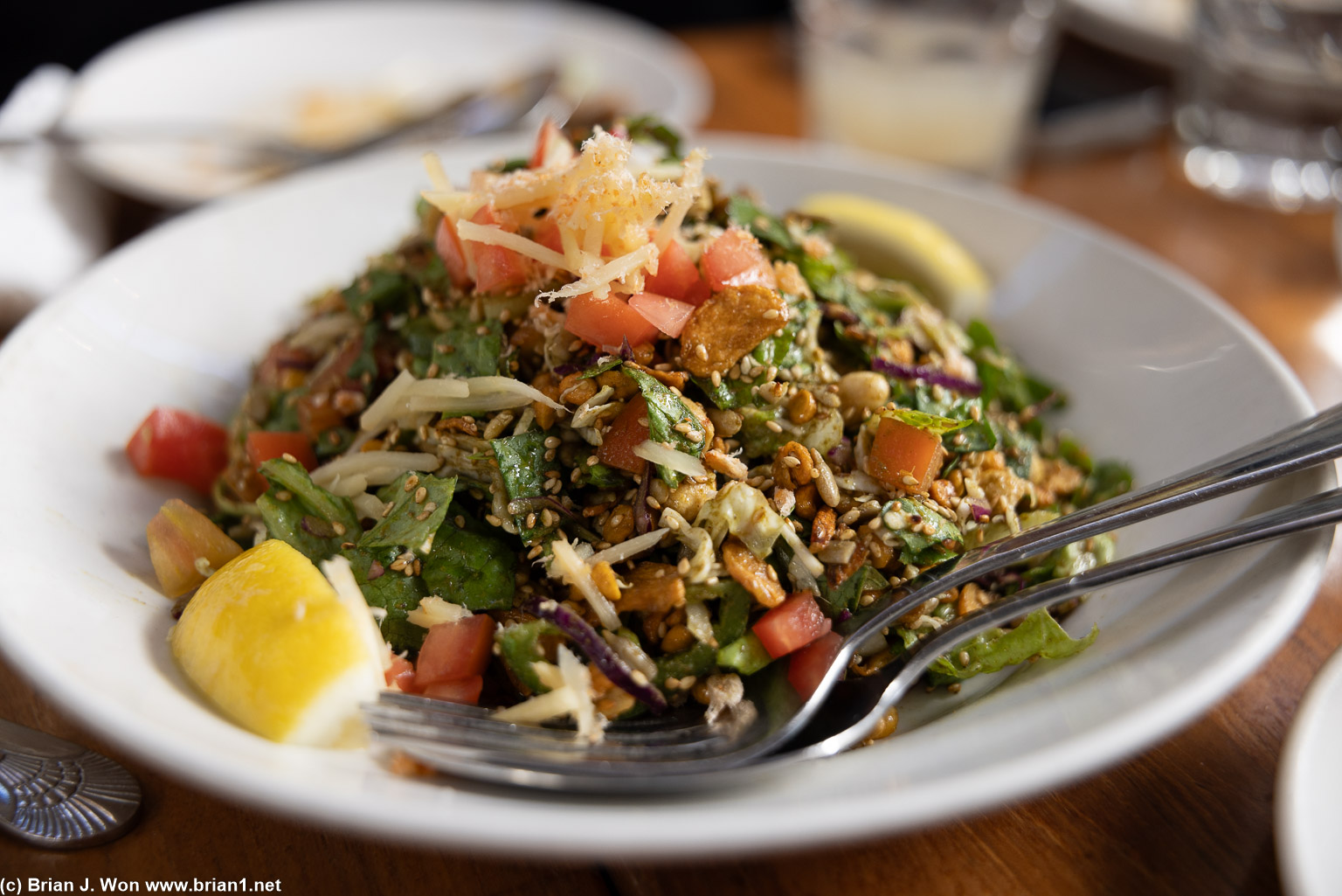 Tea leaf salad, nom nom nom.