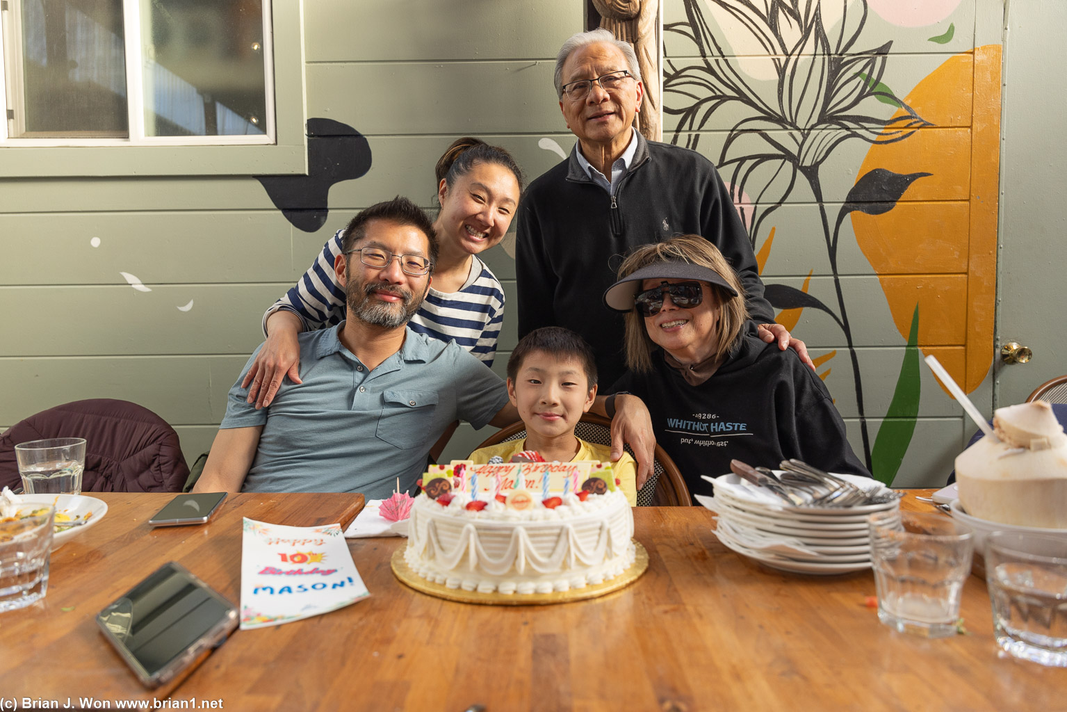 With the Lai grandparents.