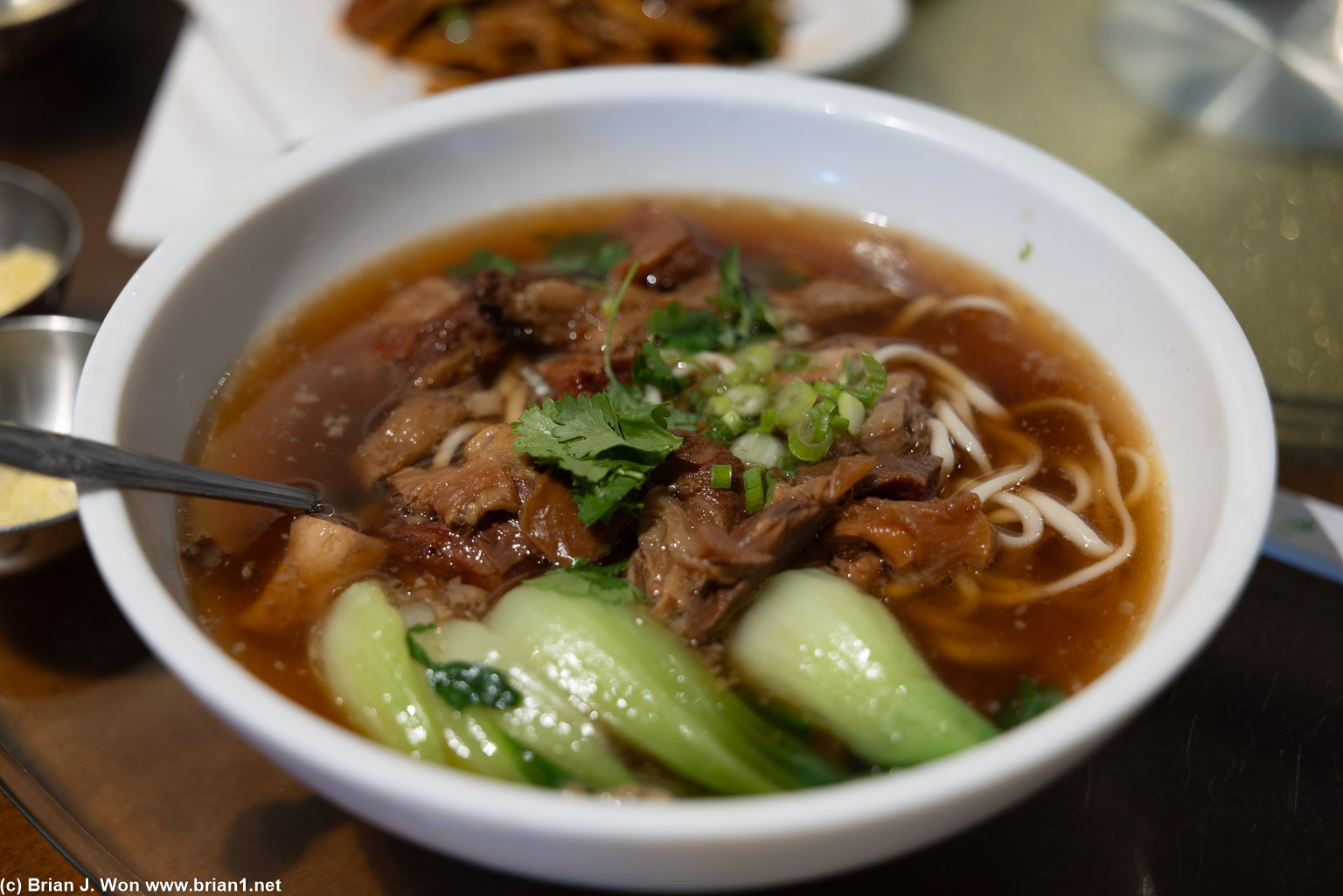 Beef noodle soup.