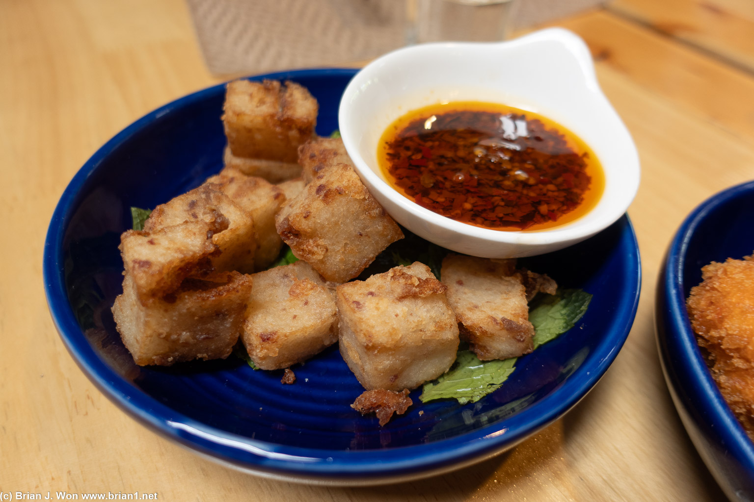 Why is the lo bac guo chopped into cubes?