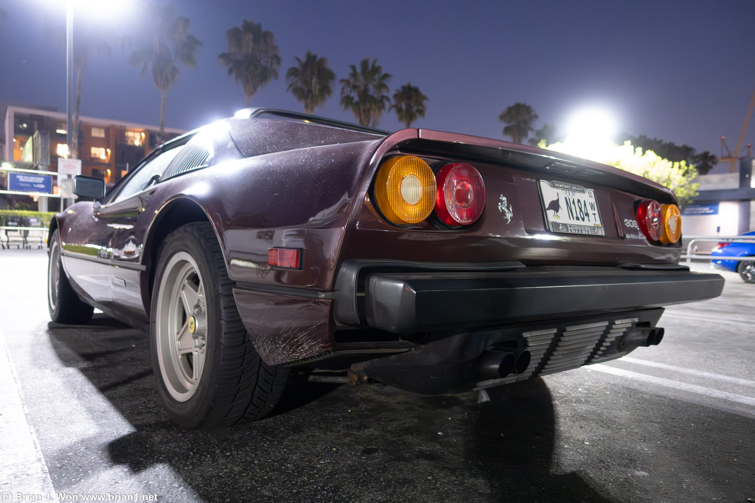 Random Ferrari 308 Quattrovalvole in the parking lot.