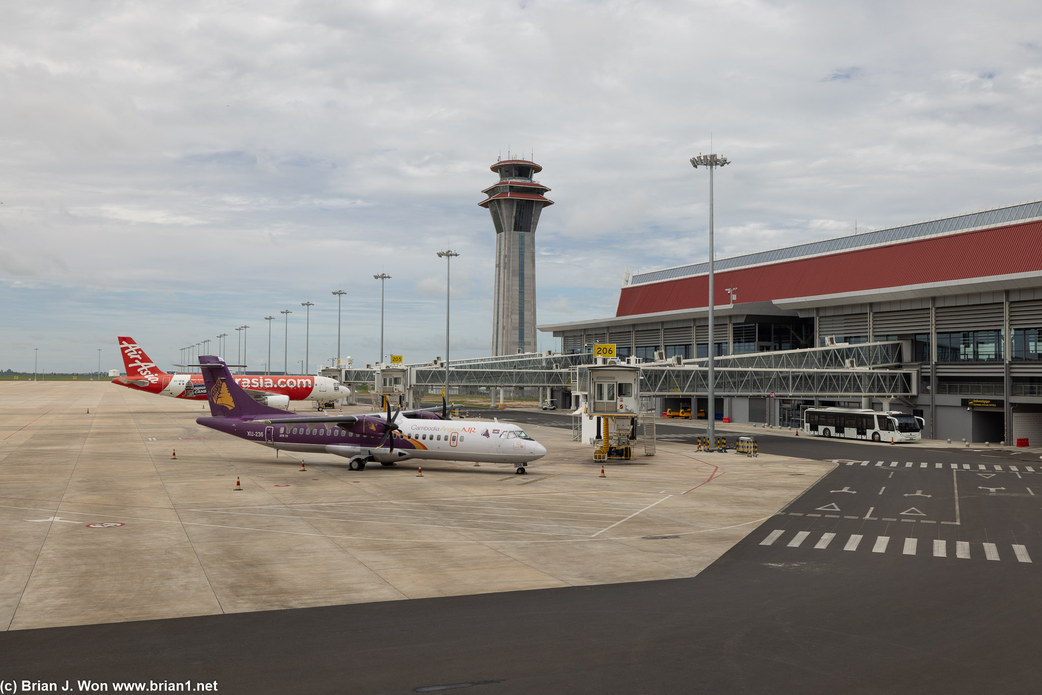 AirAsia Cambodia and Cambodia Angkor Air. Not many planes here.