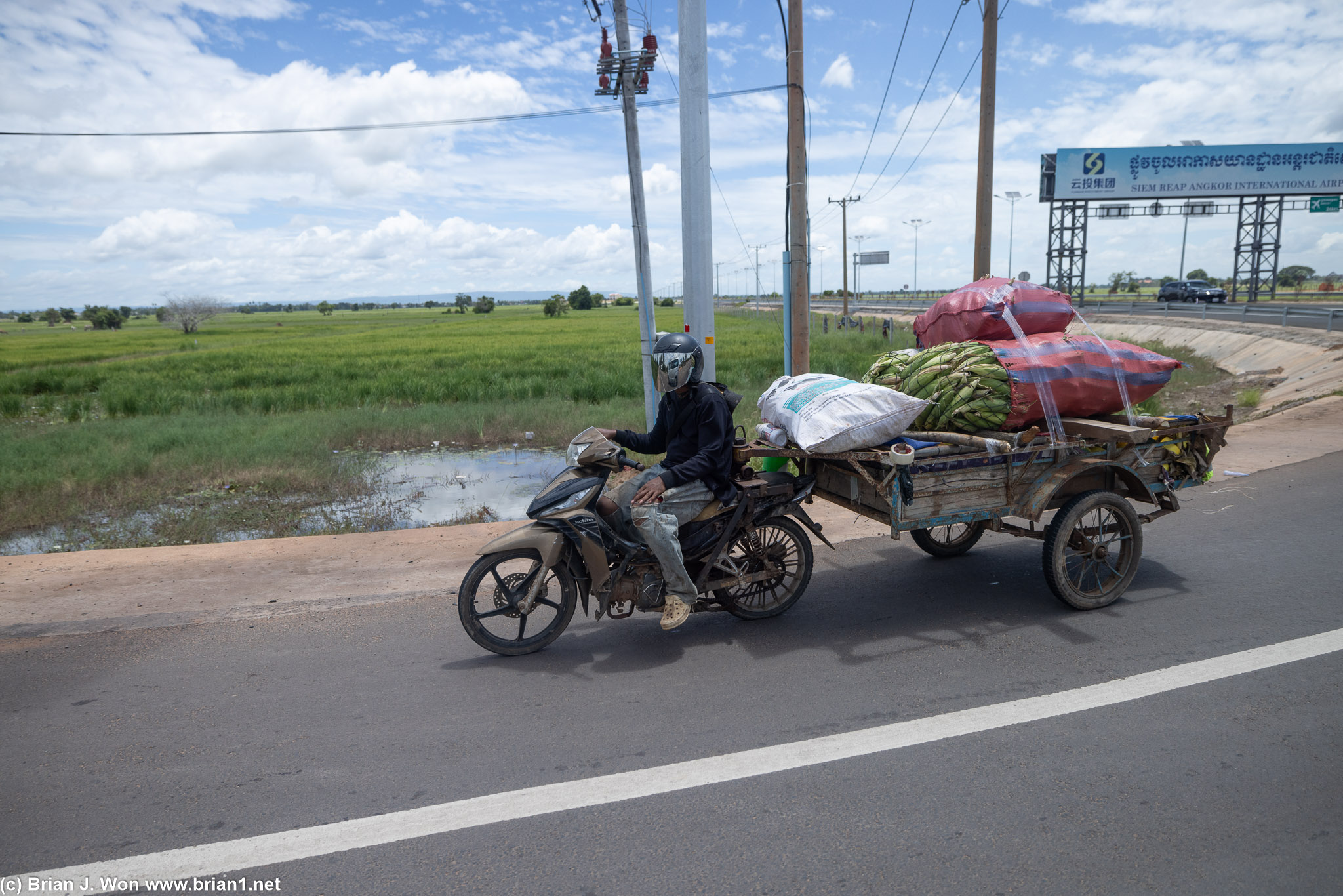 Lots of motorbikes here doing hauling.