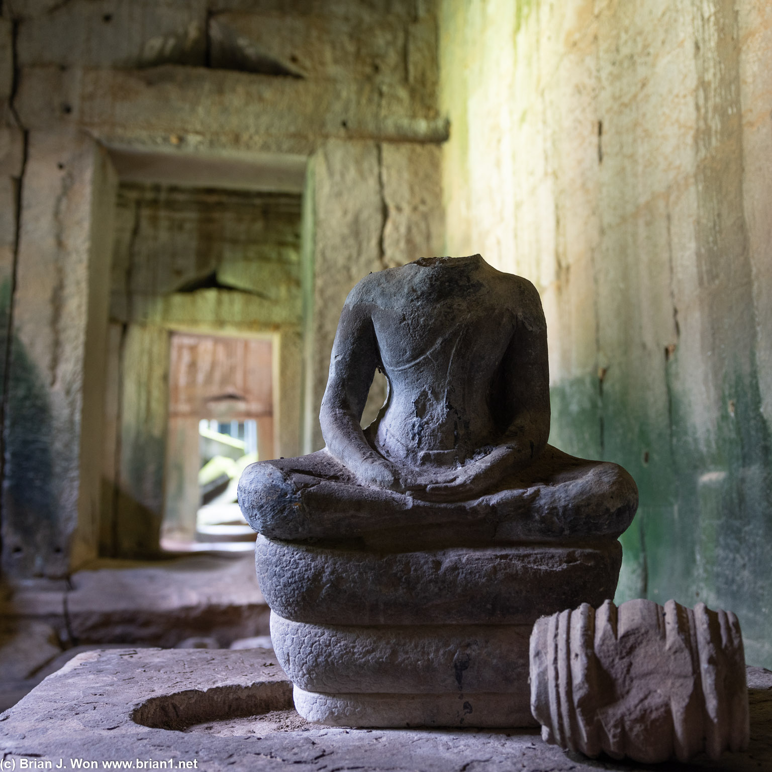 Remains of a sitting buddha.