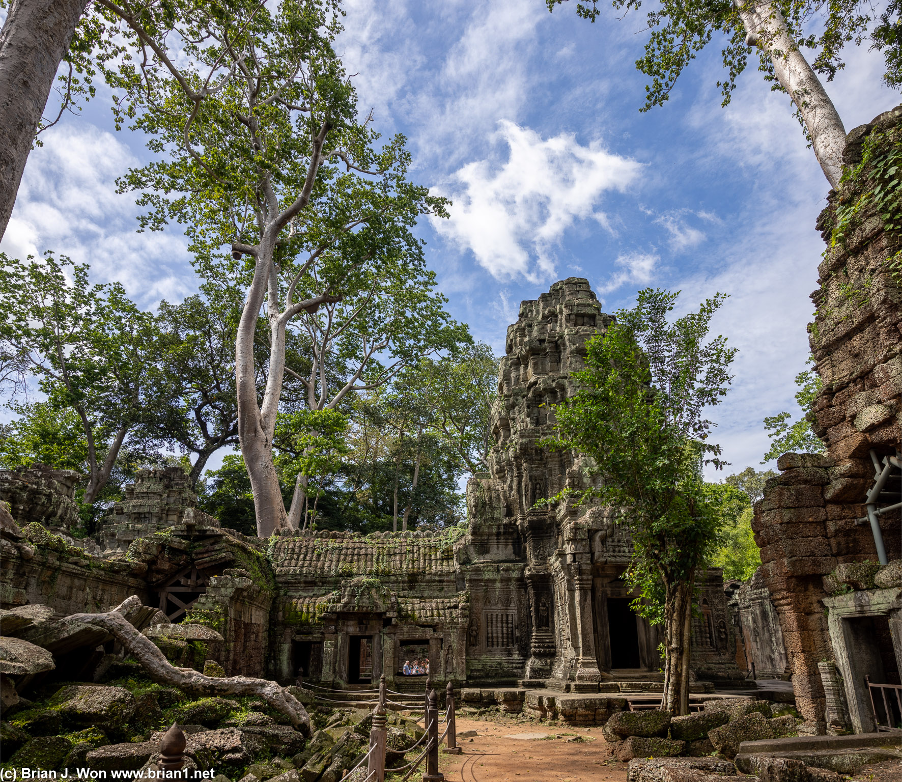 Partially overgrown, Ta Prohm has a very different feel than Angkor Wat.