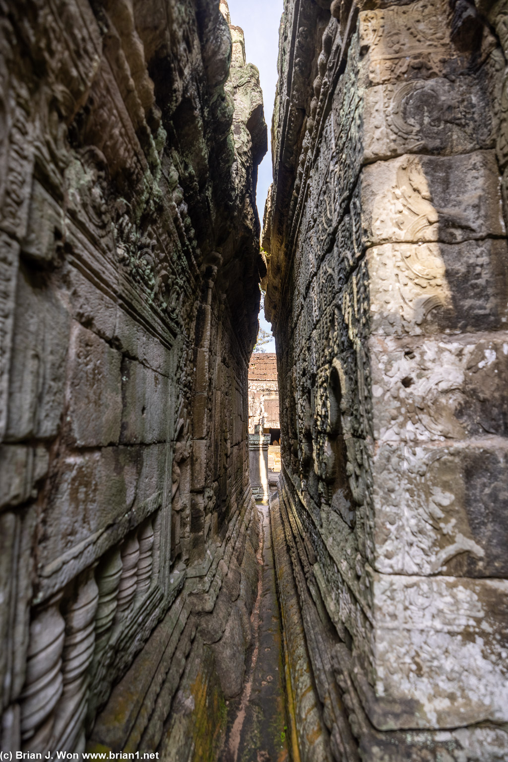 Narrow corridors-- water used to flow below.