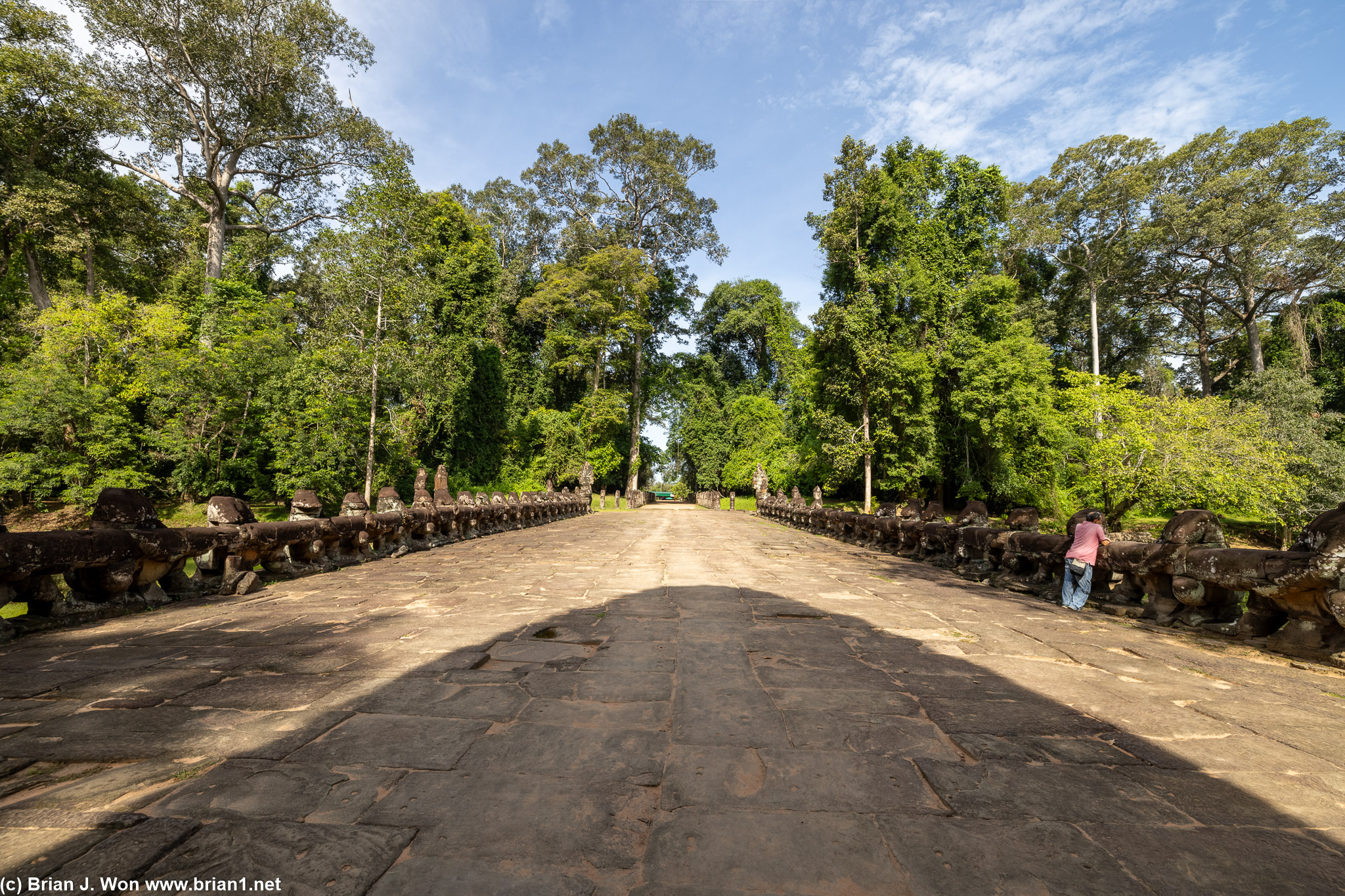 Bridge across the moat on the west side.