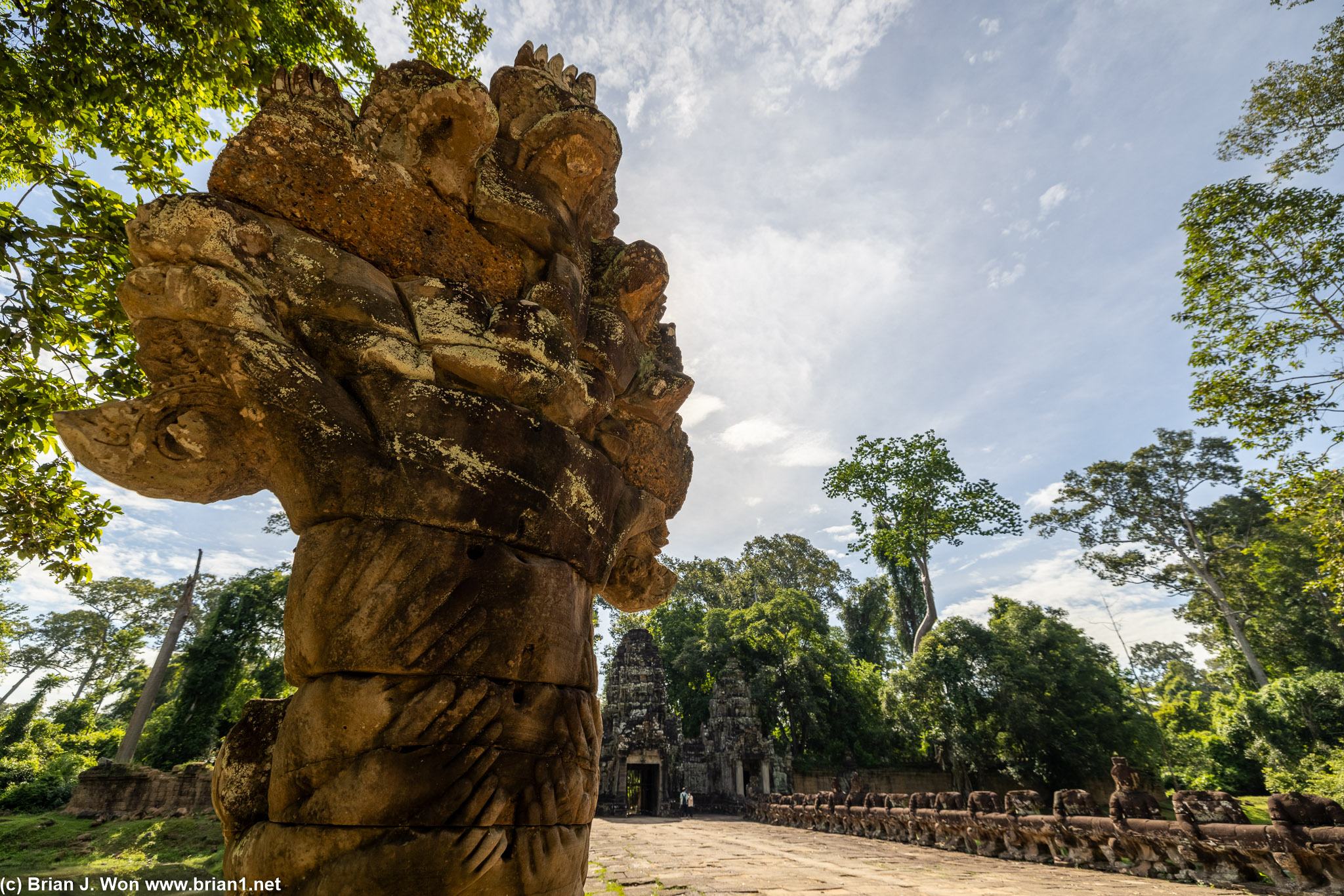 Naga (serpent) balustrade.