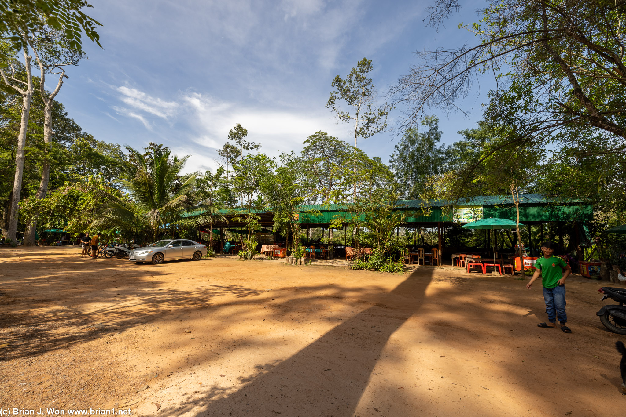 3 hours in, time for a quick break right outside Preah Khan.