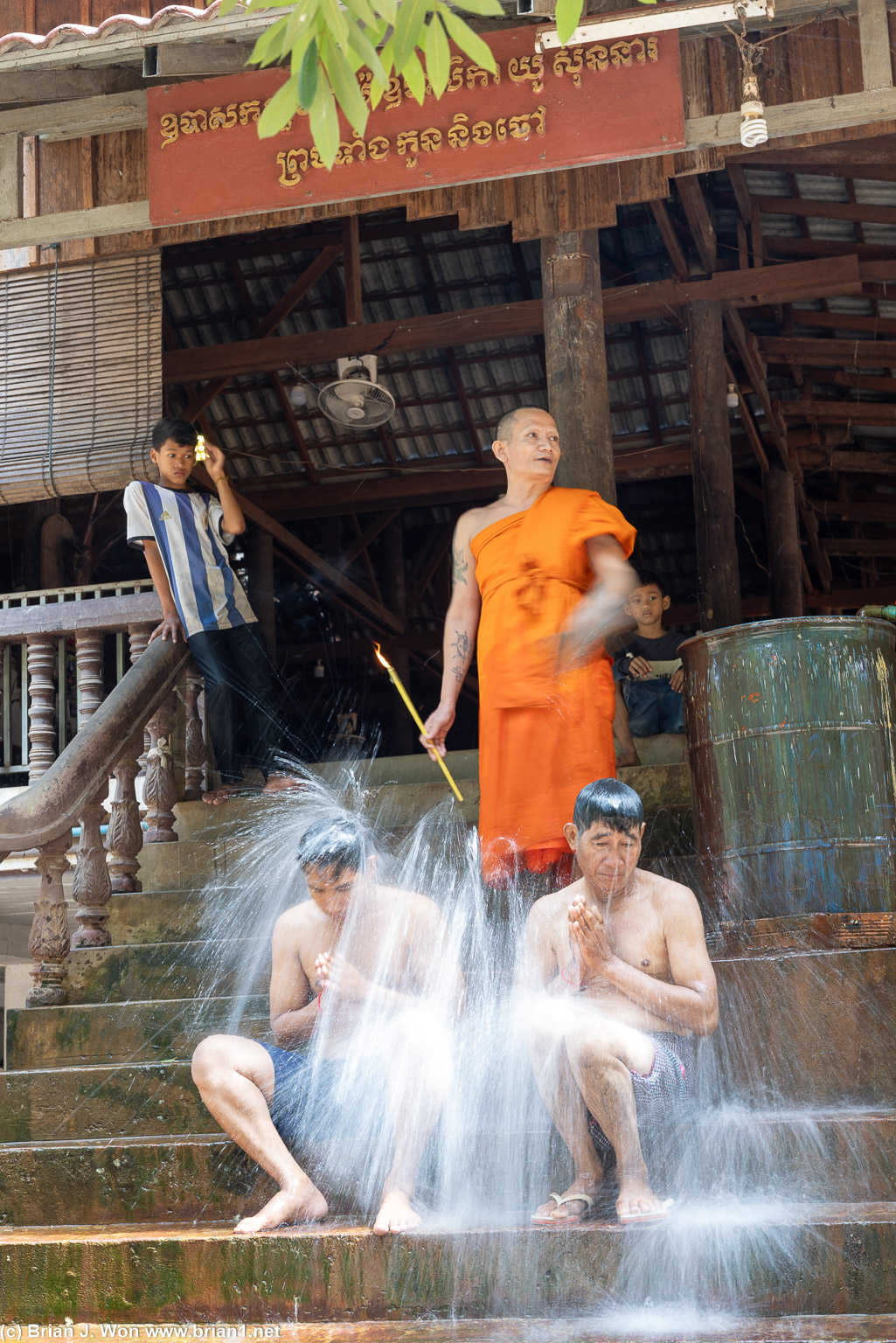 Buddhist water ceremony.