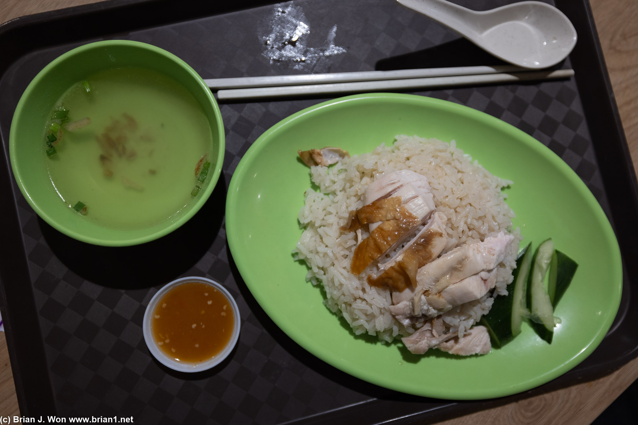 Hainan chicken rice is a small portion but that just made me feel less bad about eating the whole thing.