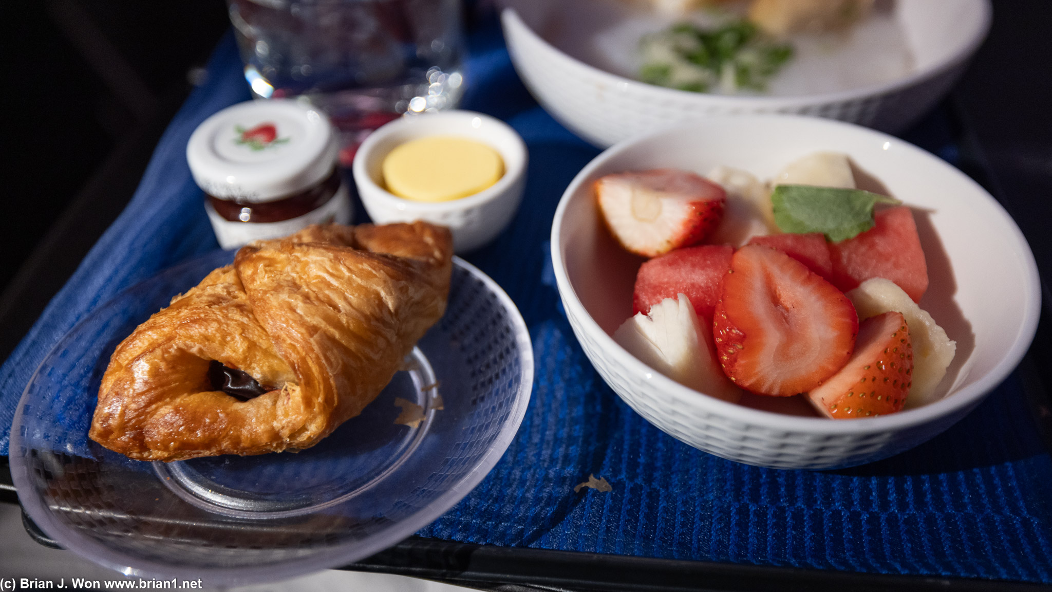 The croissant actually looks edible (and it's chocolate-filled?) for a change.