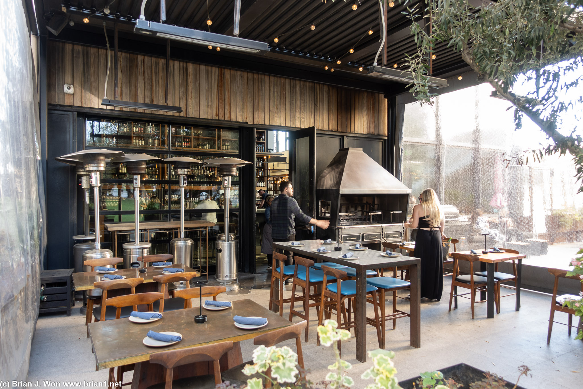 Patio with an ... oven?