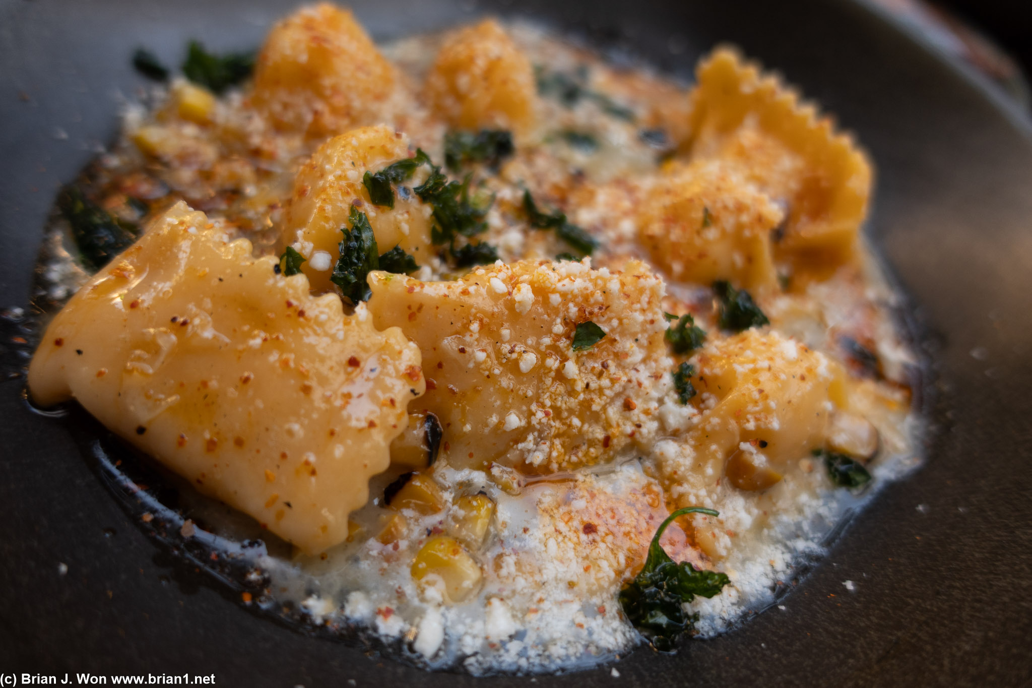 Street corn agnolotti.