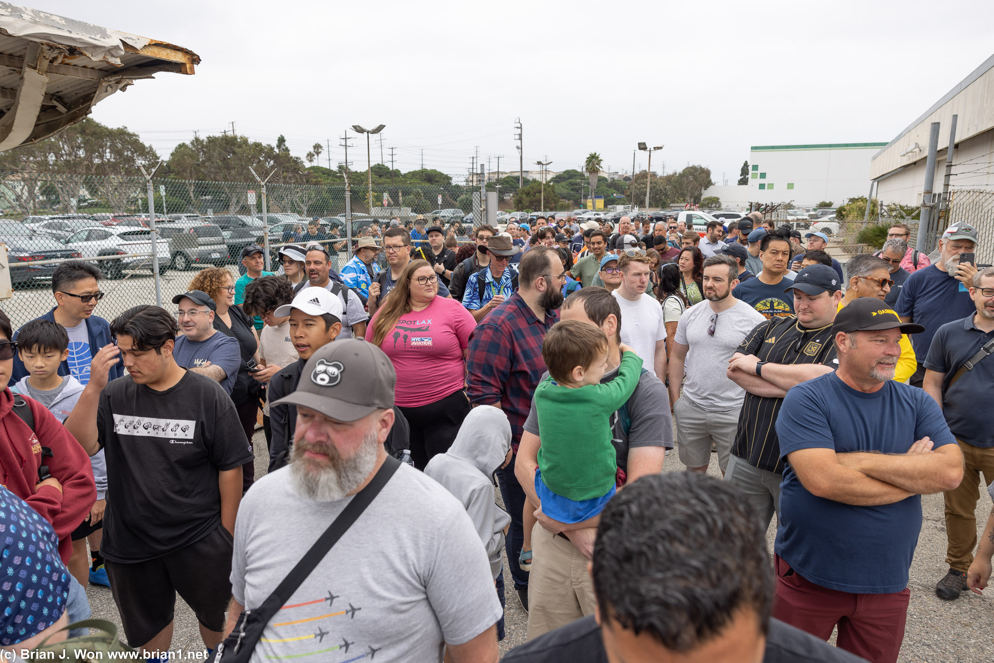 Big crowd for Crankyflier Dorkfest LAX Ramp Visit.