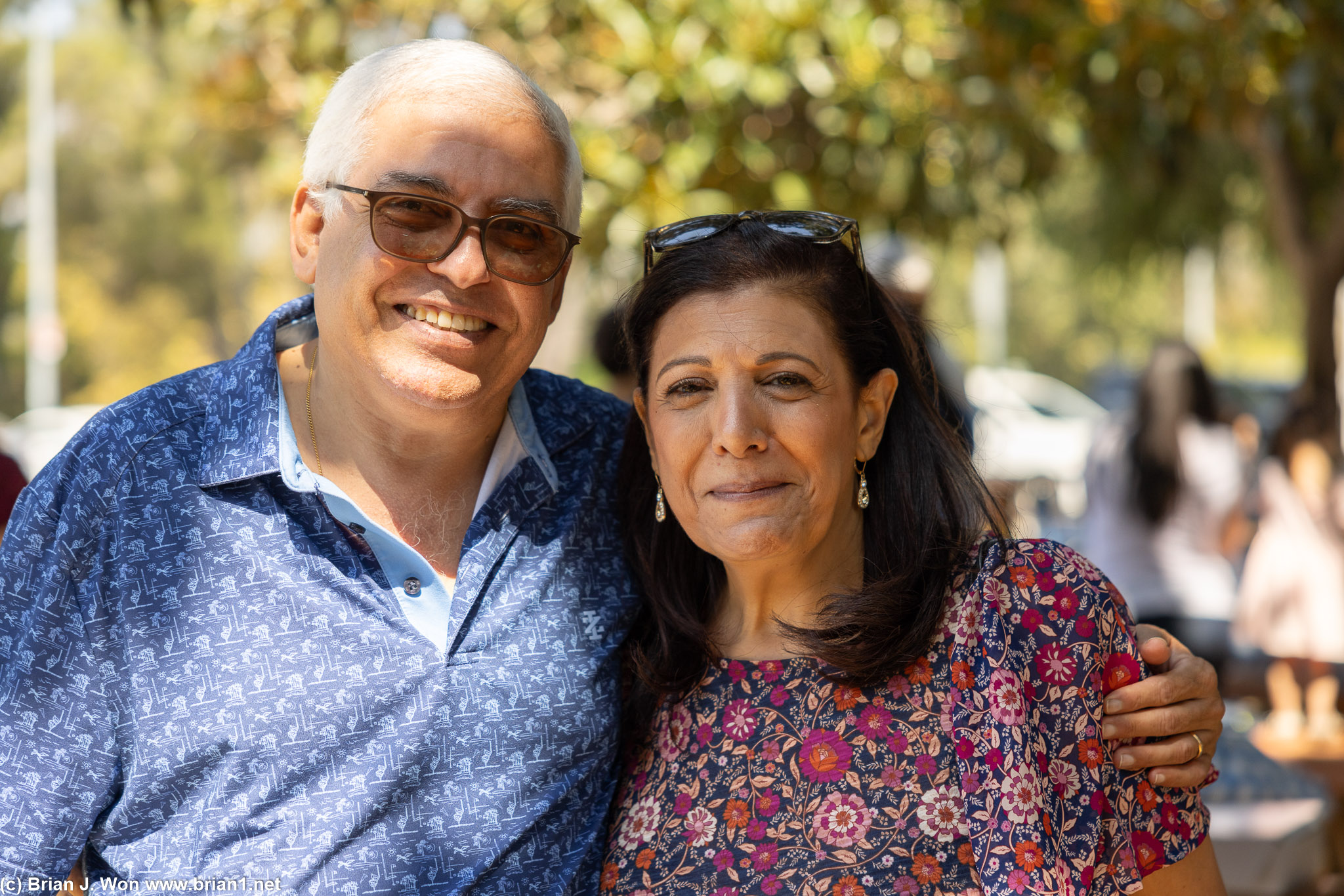 Salwa with her husband Emad.