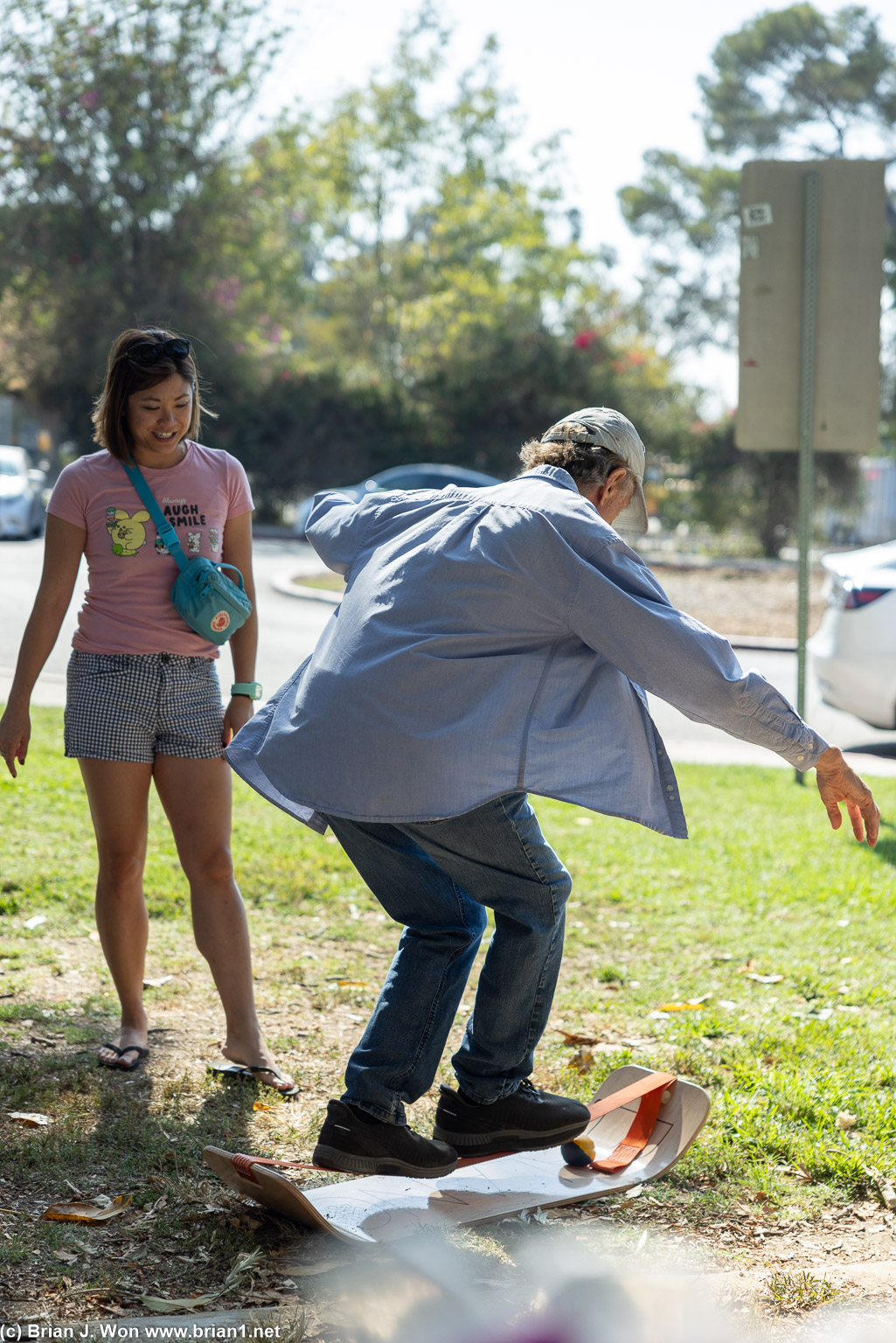 Mike Franks loves balance boards.