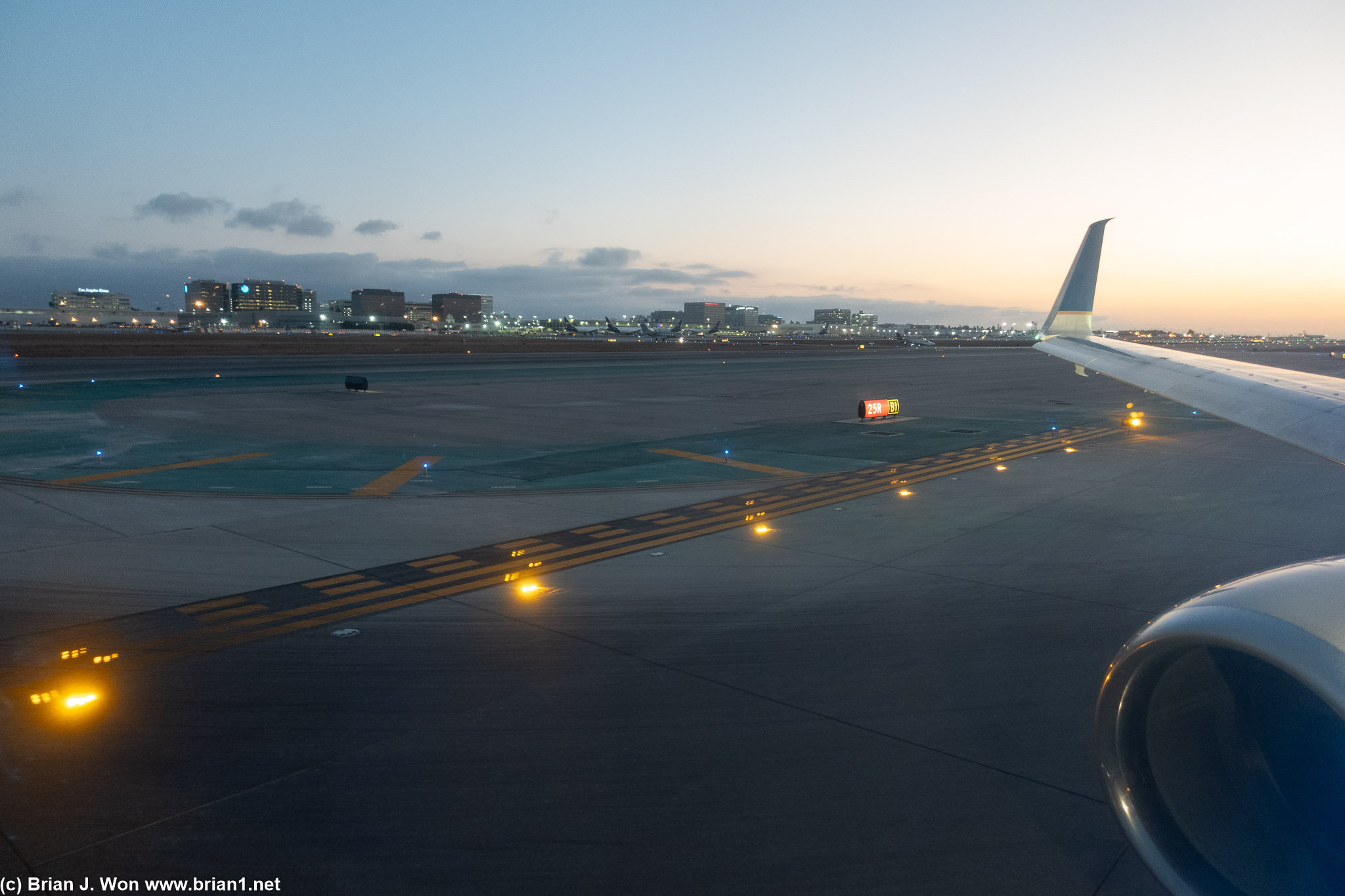 Taxiing at LAX.