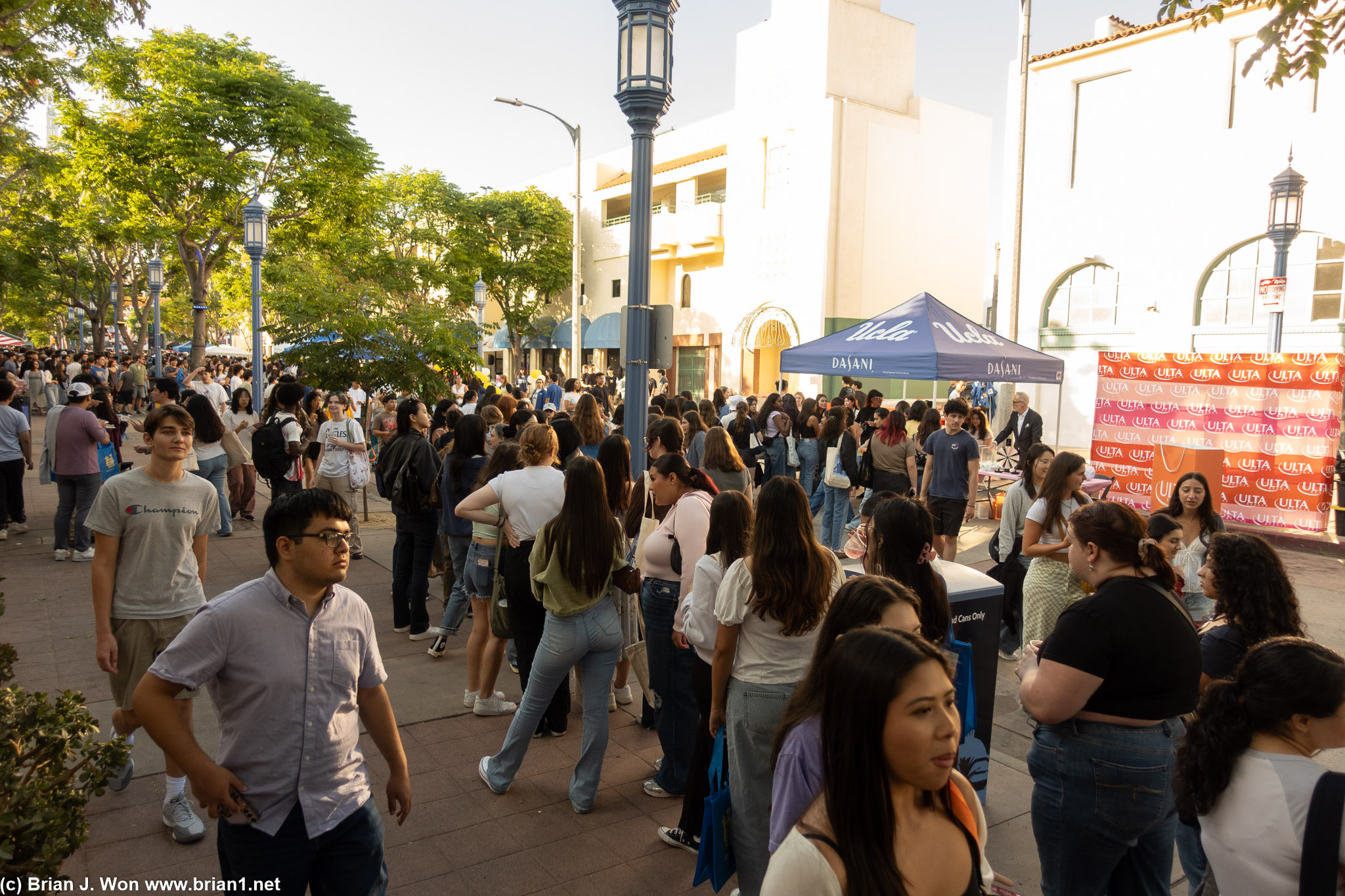 UCLA dorm move-in weekend block party.