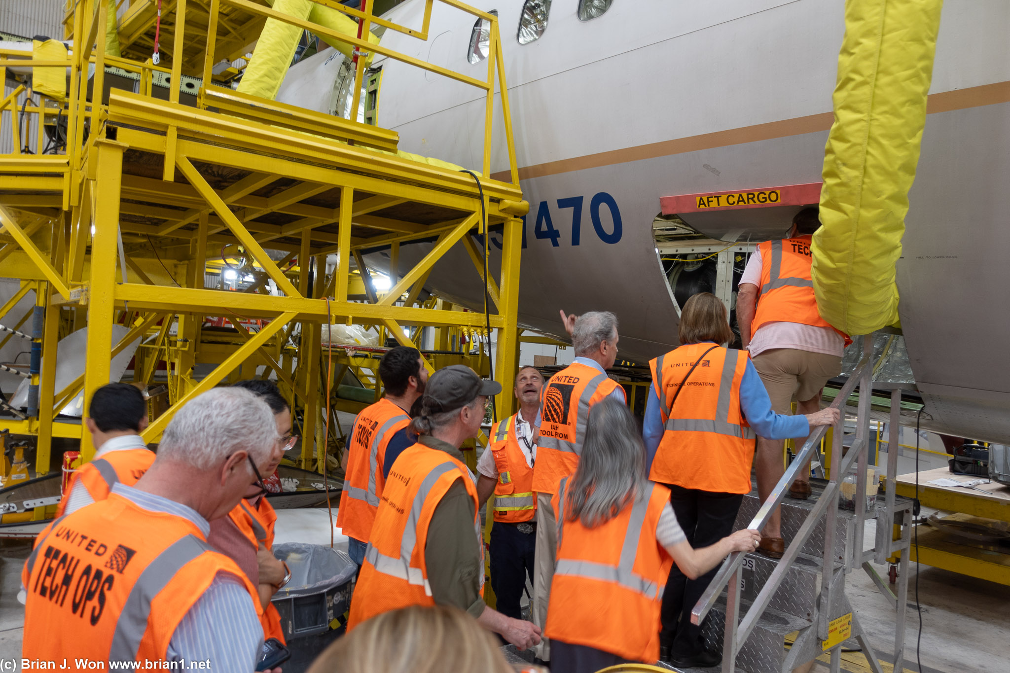 Peeking in the aft cargo bay.