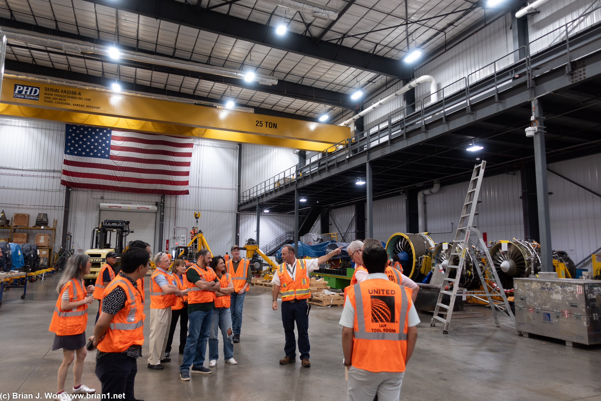 Inside the engine shop.