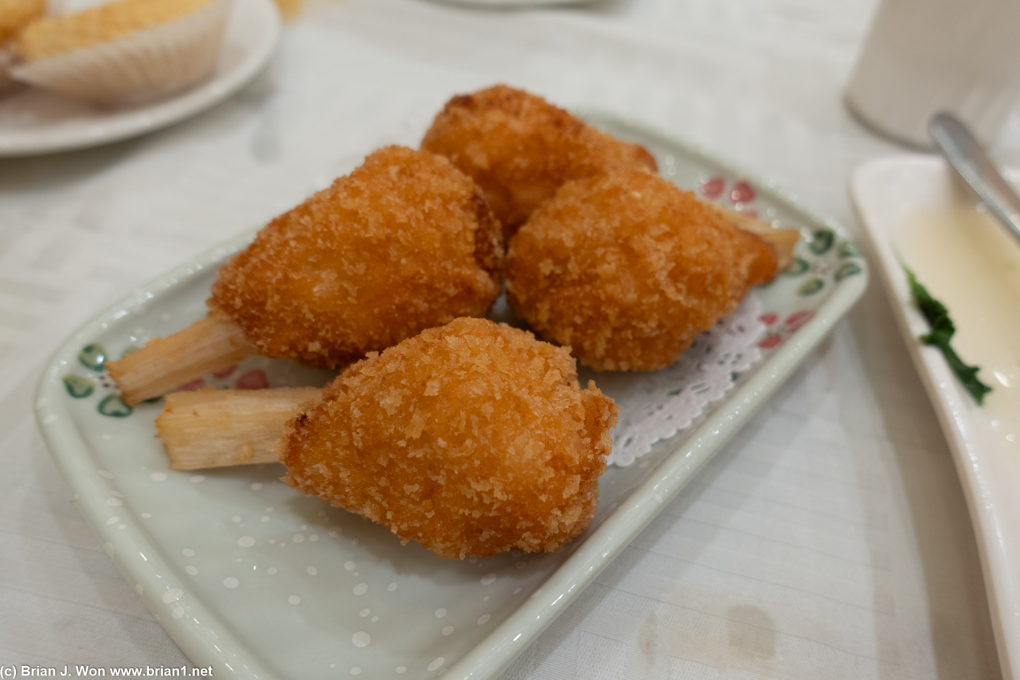 Deep fried shrimp ball could have been served hotter. Otherwise they looked the part.