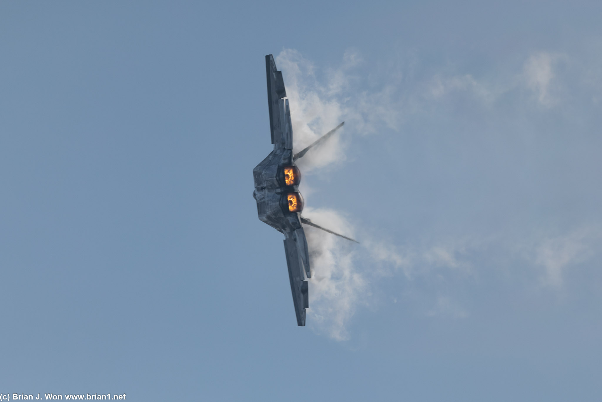 Then the sun disappeared for a few hours... and reappeared just in time for the F-22 Demo Team.