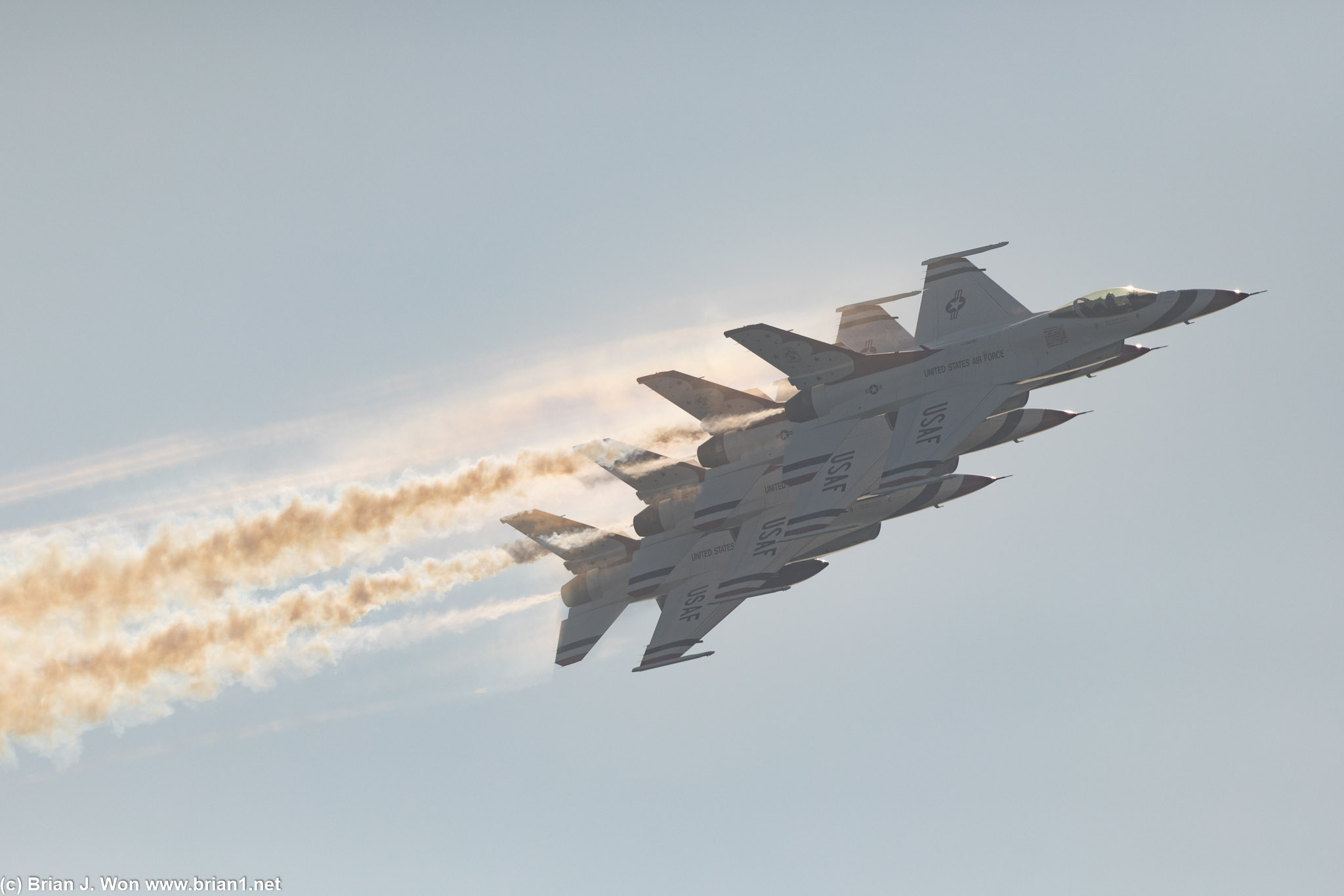 USAF Thunderbirds afternoon practice.