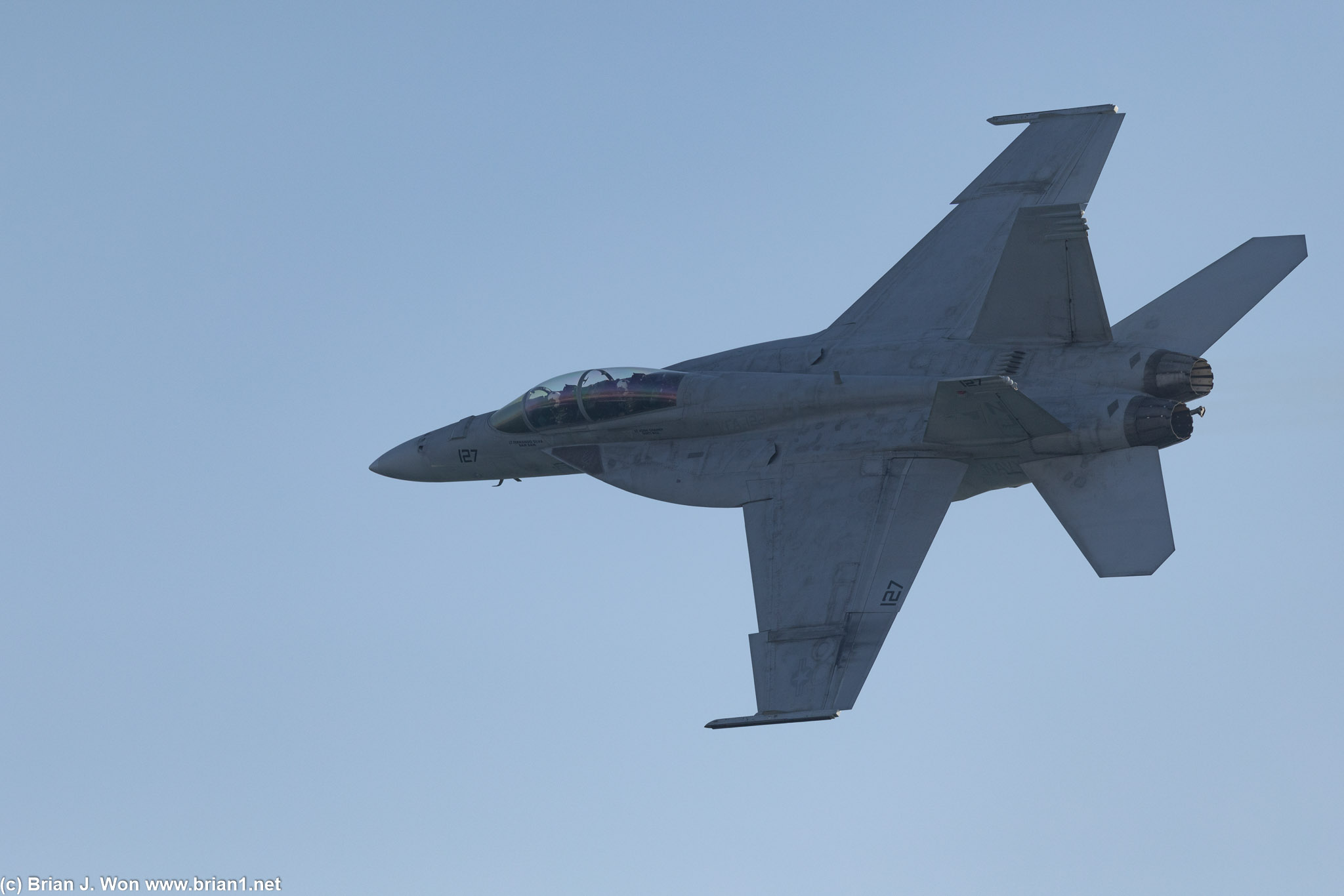 USN F/A-18F Rhino Demo Team finished up the day.