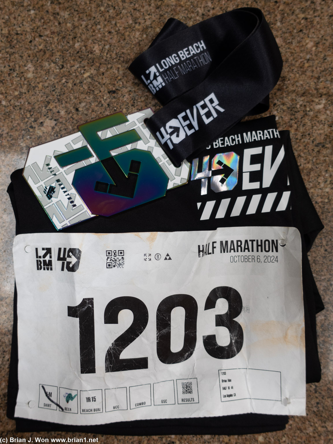 Very minimal bib this year.