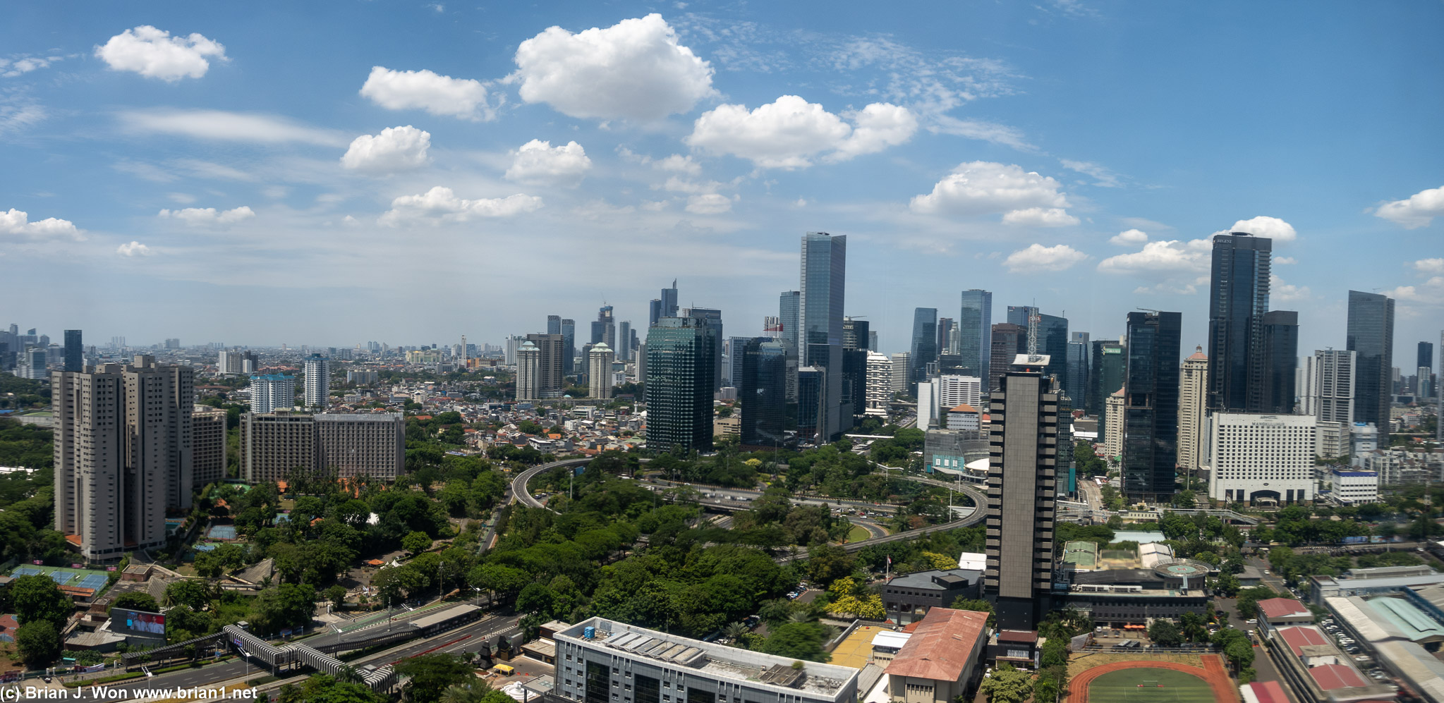 View from the club lounge.