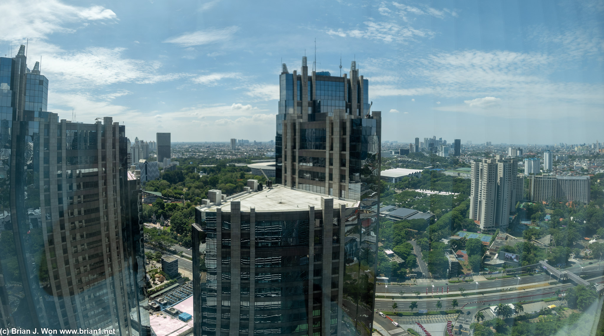 View from the room on the 25th floor.