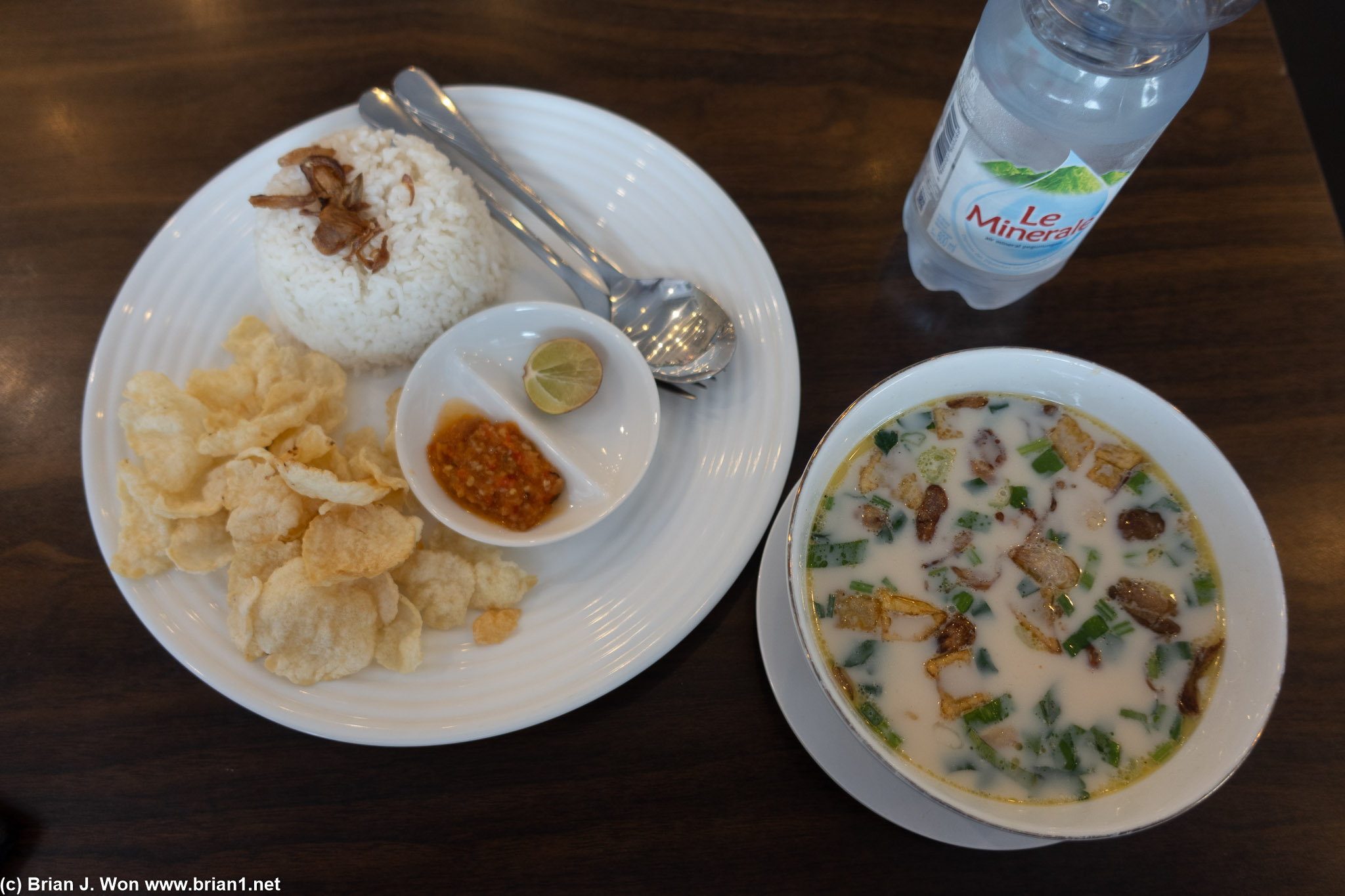 Traditional Indonesian... I think coconut and chicken soup?