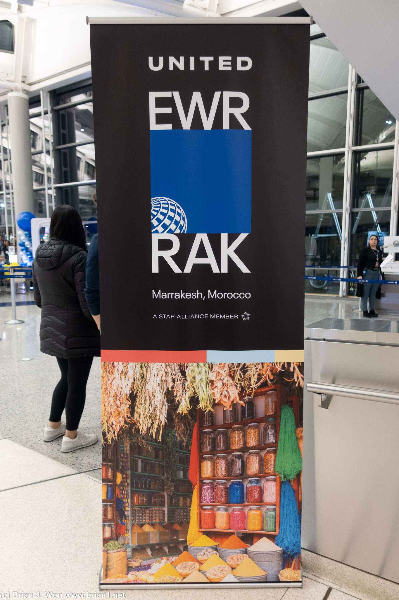 Ready for United's inaugural flight from New York to Morocco.