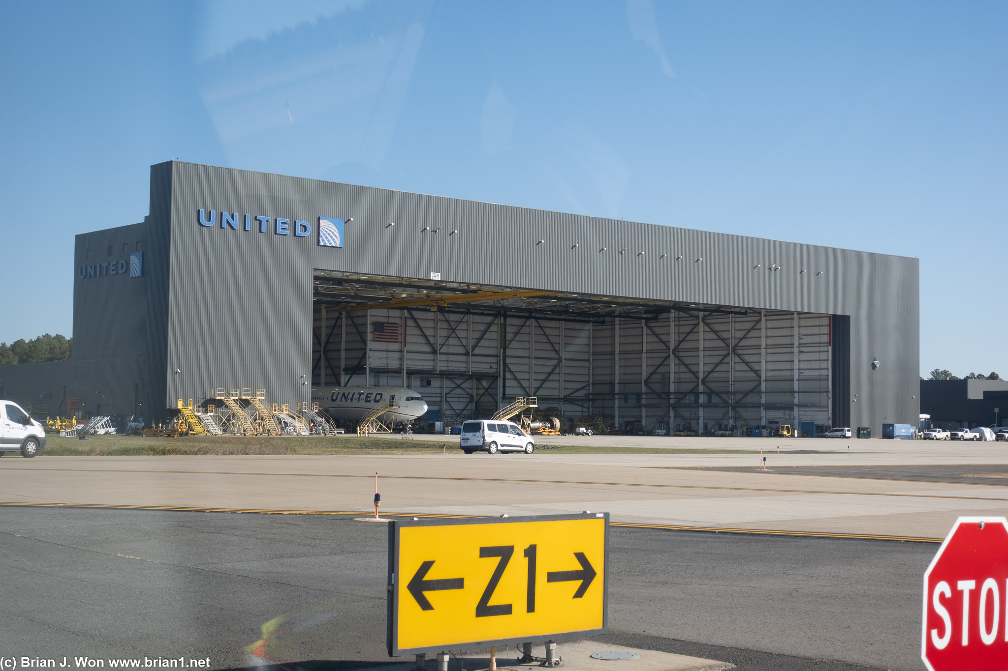 One of the larger maintenane hangars.