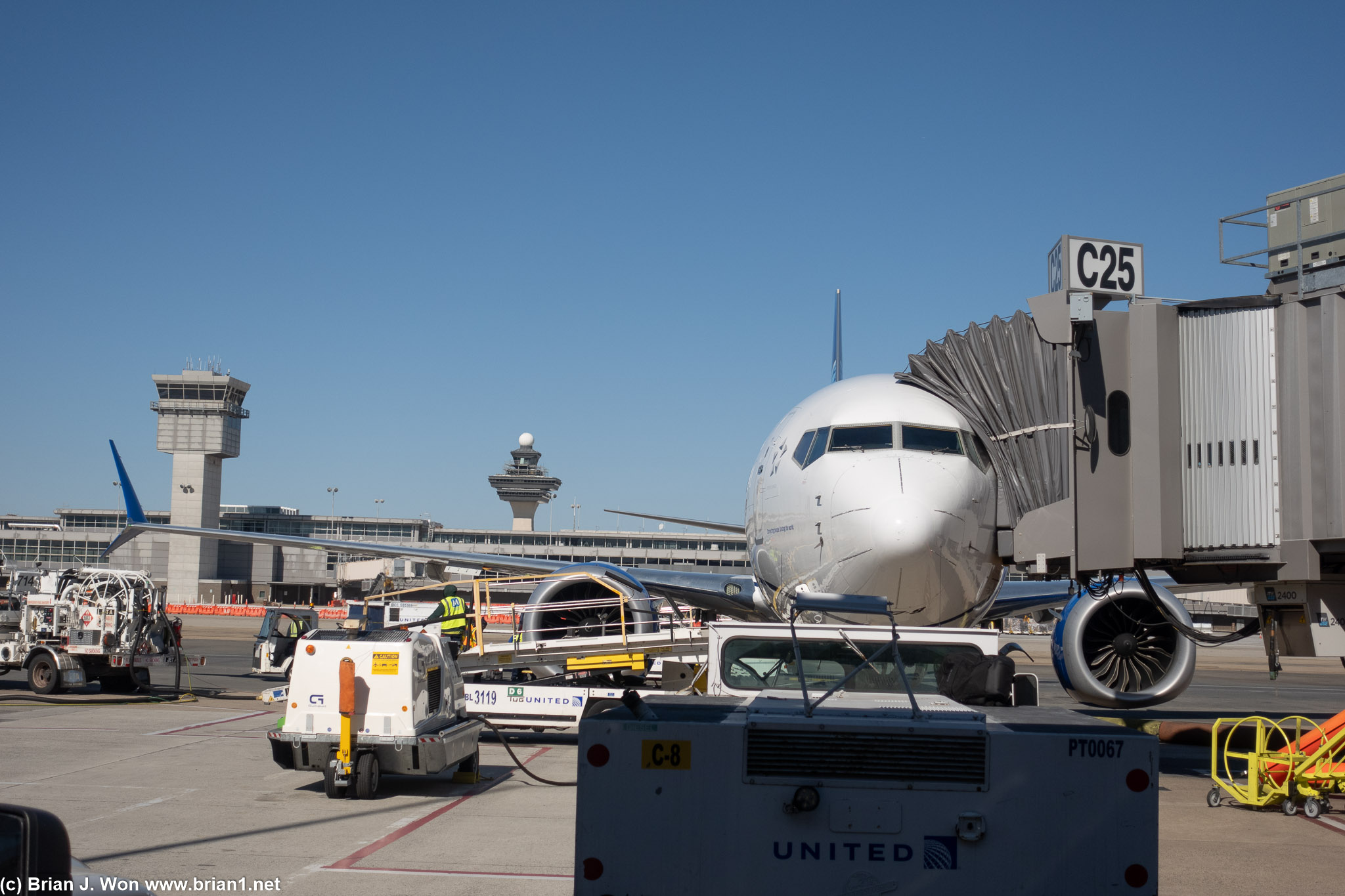 Back onto the tarmac at Concourse C, gate C25.